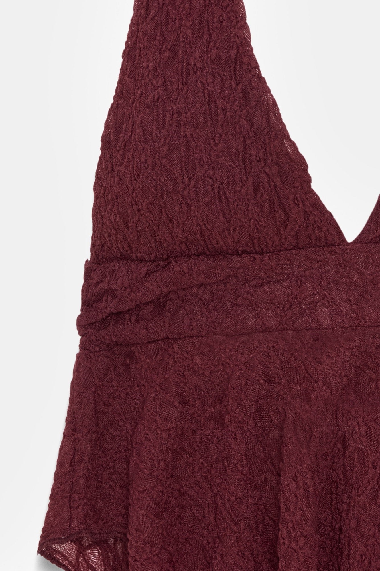 Wholesale Women's Burgundy Lace Halter Top 0431-21228