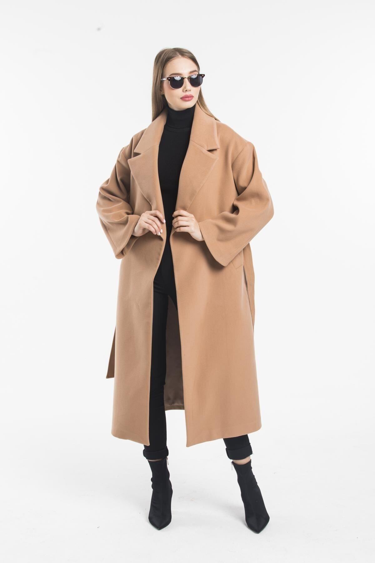 Wholesale Women's Camel Oversized Long Coat