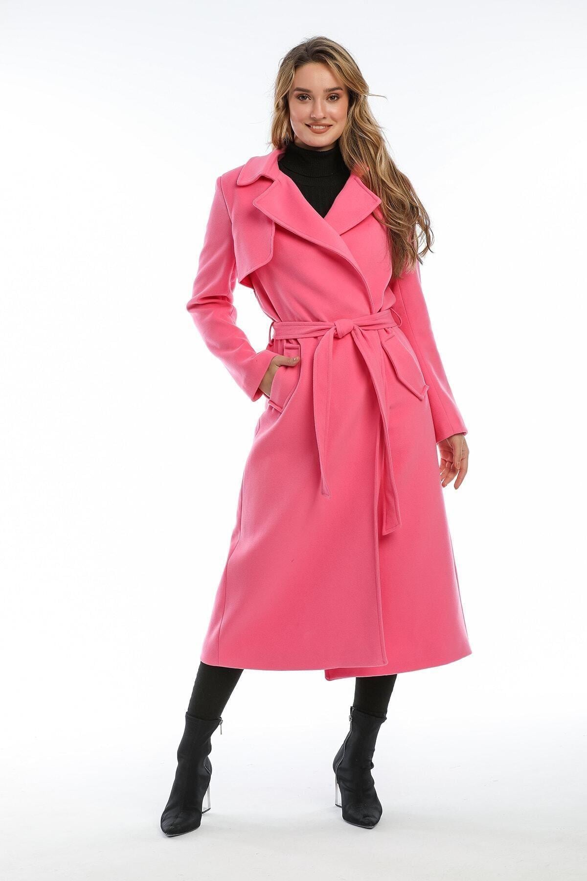 Wholesale Women's Candy Pink Windproof Coat