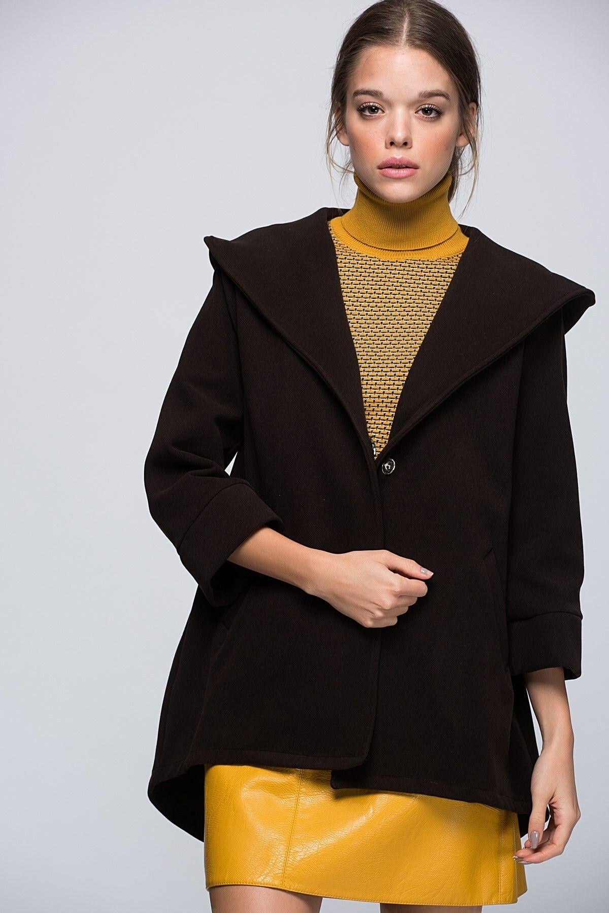 Wholesale Women's Dark Brown Coat