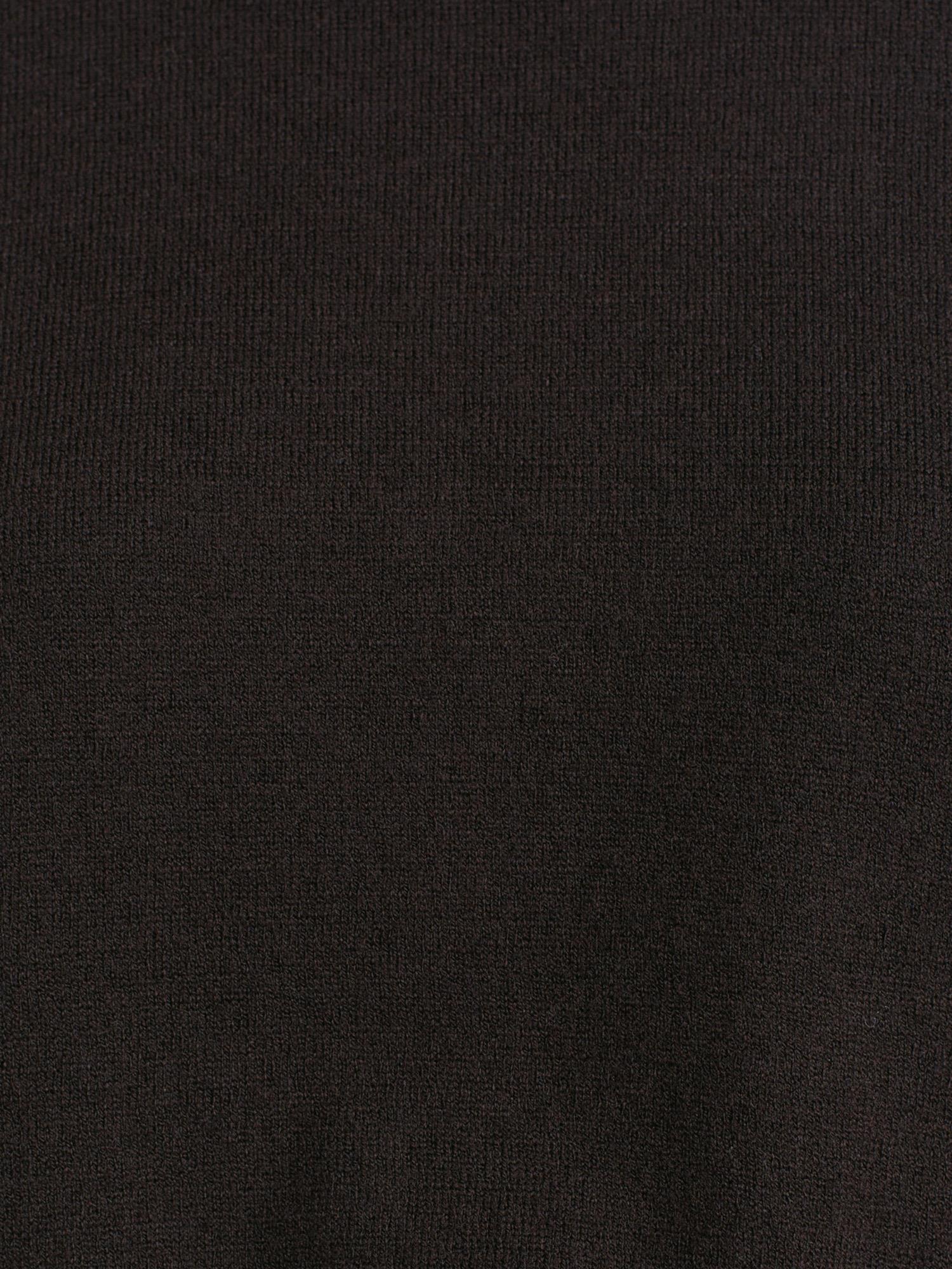 Wholesale Women's Dark Brown Crew-Neck Woolen Basic Knit Sweater 0431-10633