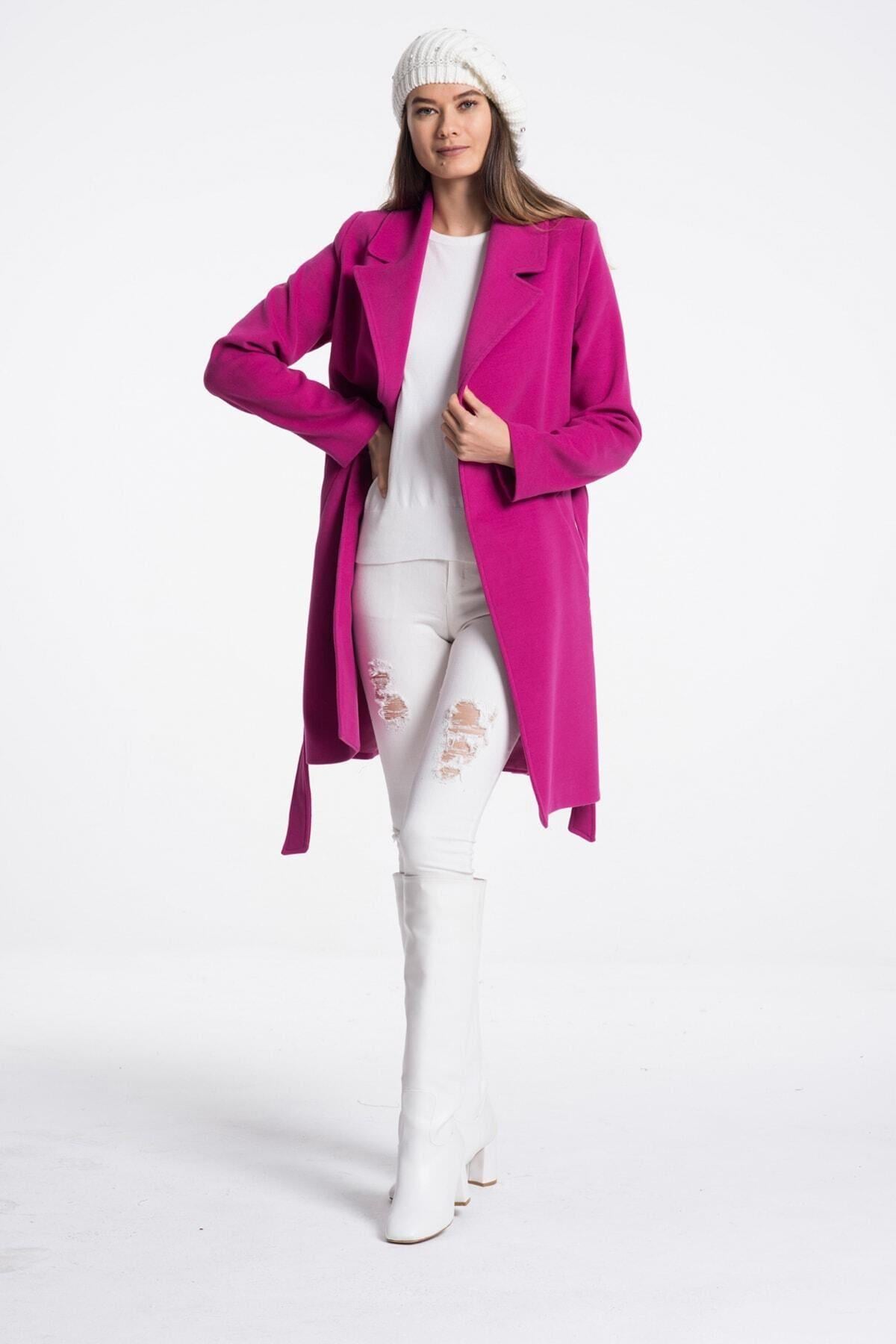 Wholesale Women's Dark Fuchsia Coat