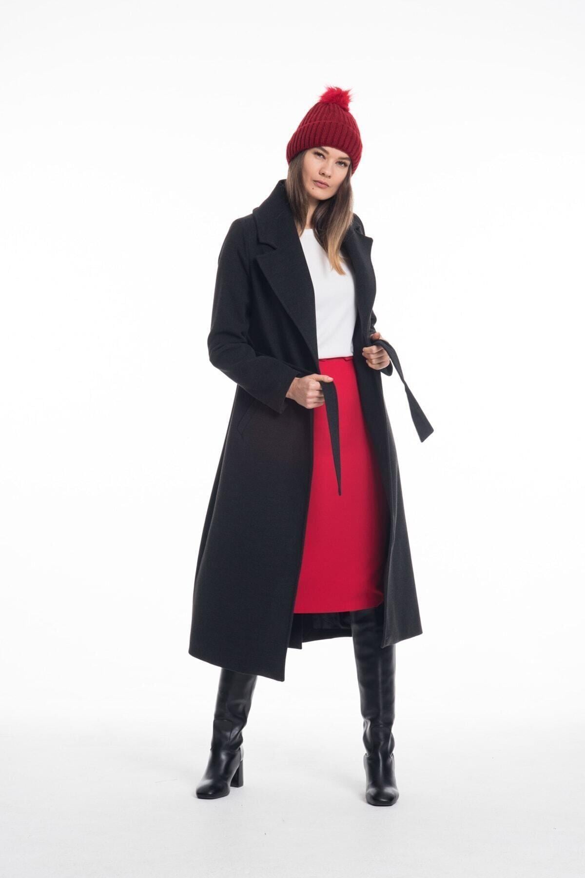 Wholesale Women's Dark Gray Anthracite Coat