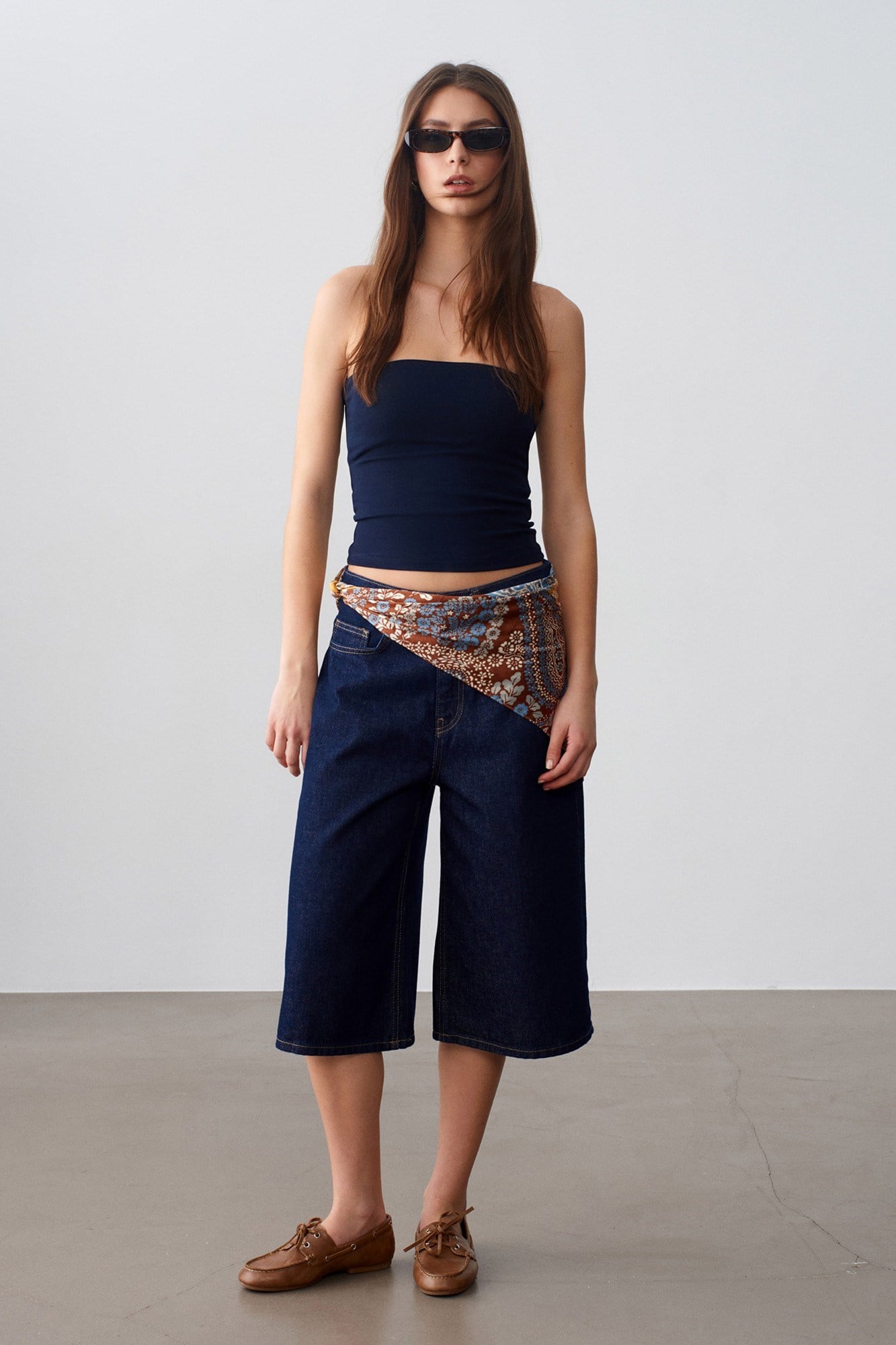 Wholesale Women's Dark Navy Bandeau Top 0431-20659