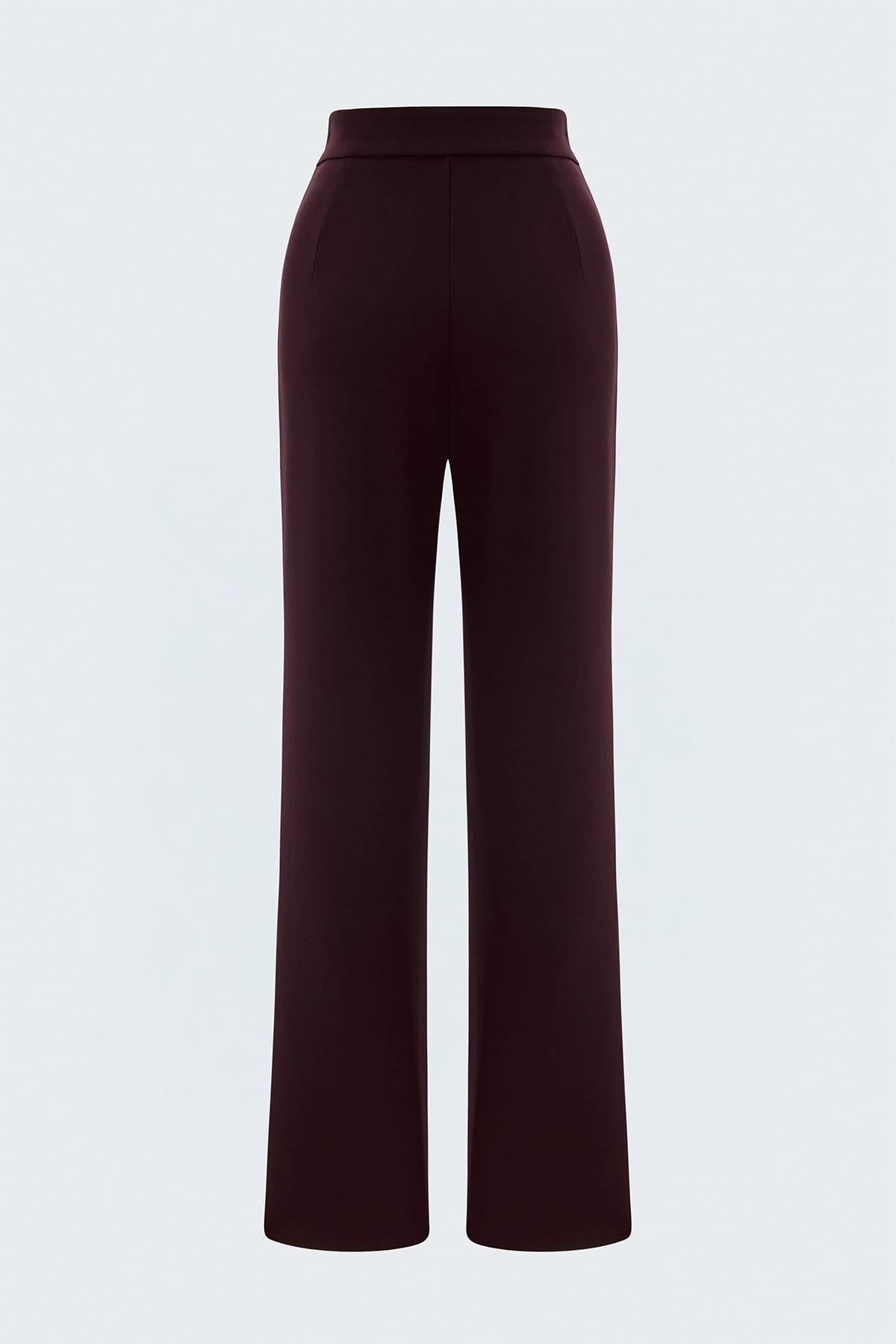Wholesale Women's Dark Plum Trousers with Gold Buckle Accessory STN139KPA1113