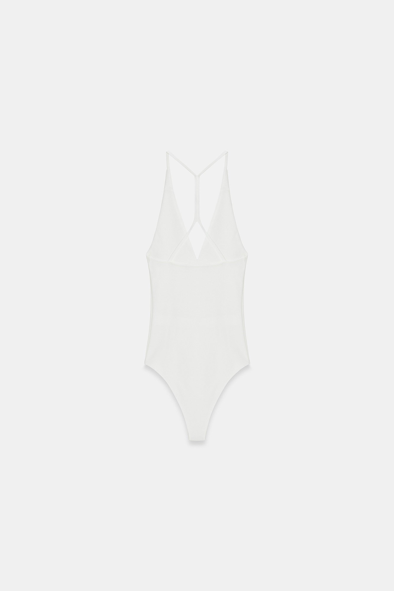 Wholesale Women's Ecru Cross-Back Cotton Bodysuit 0431-21175