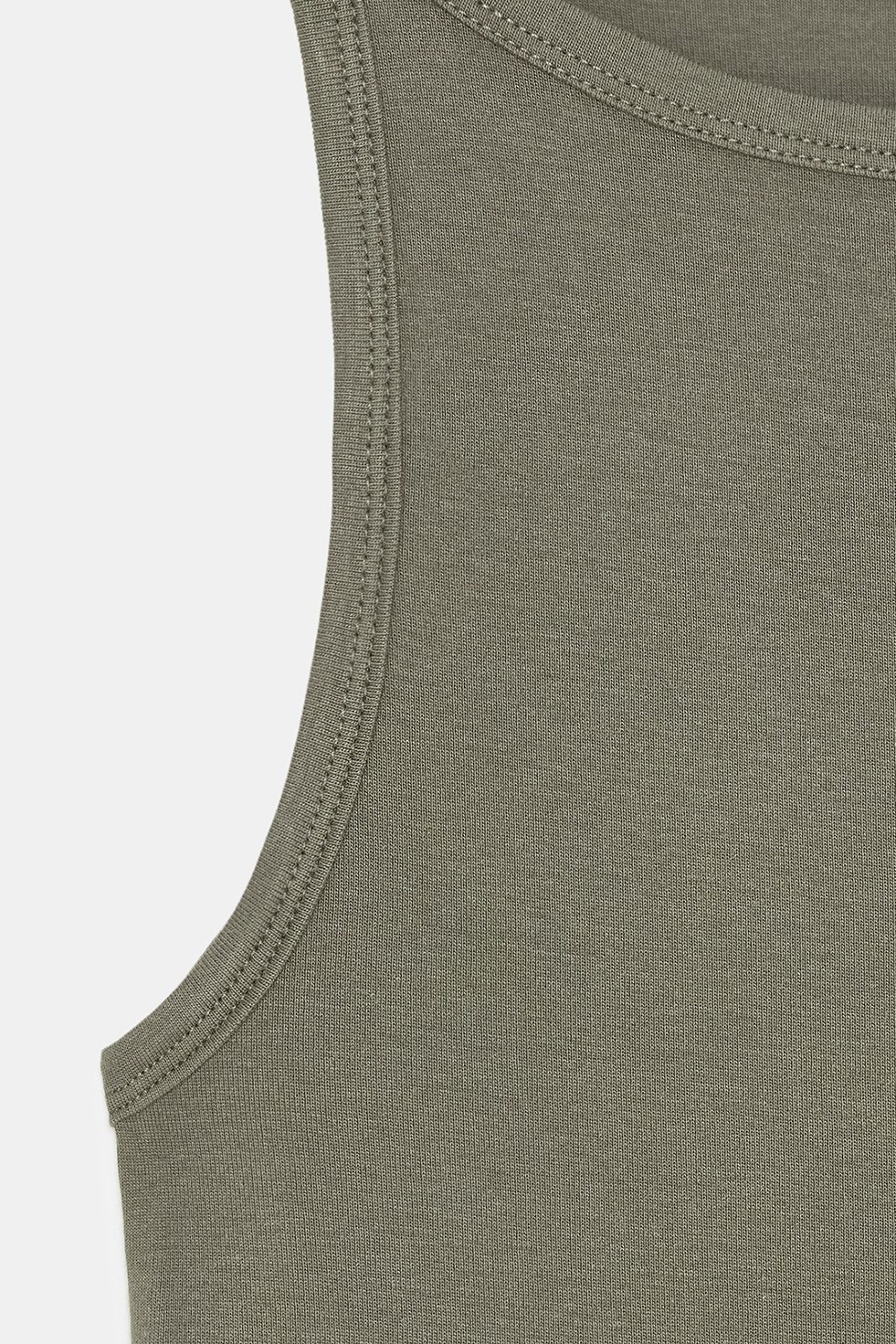 Wholesale Women's Khaki Beige Cotton-Modal Sleeveless Top 0431-21048