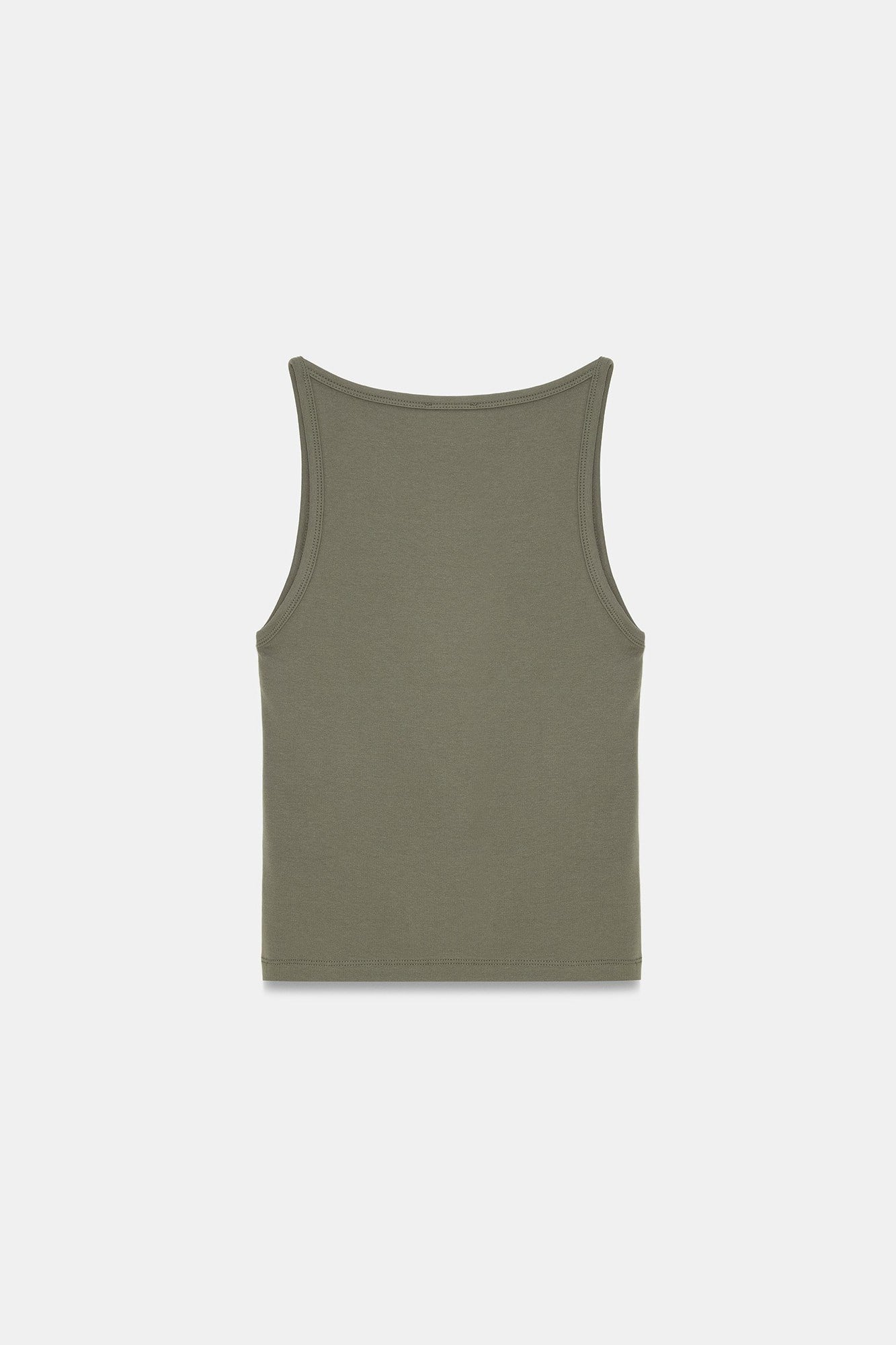 Wholesale Women's Khaki Beige Cotton-Modal Sleeveless Top 0431-21048