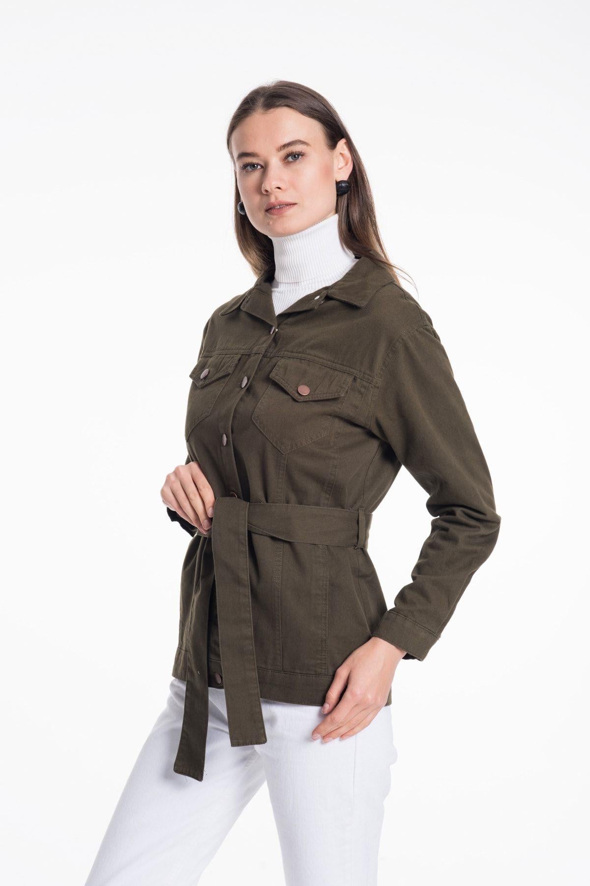 Wholesale Women's Khaki Gabardine Jacket
