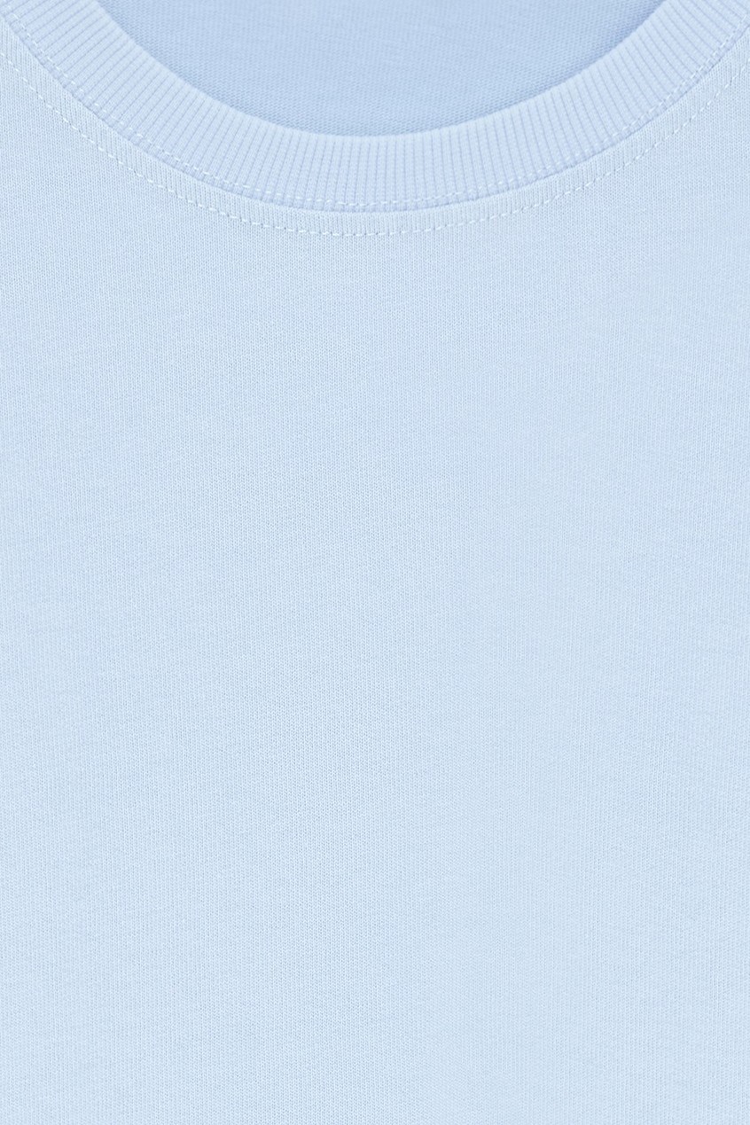 Wholesale Women's Light Blue Crew-Neck Basic T-Shirt 0431-31017