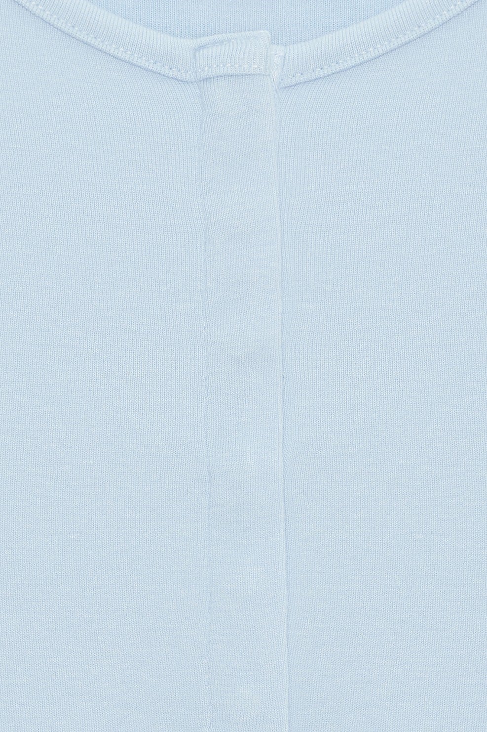Wholesale Women's Light Blue Modal-Cotton Snap-Button Cropped Tee 0431-31704