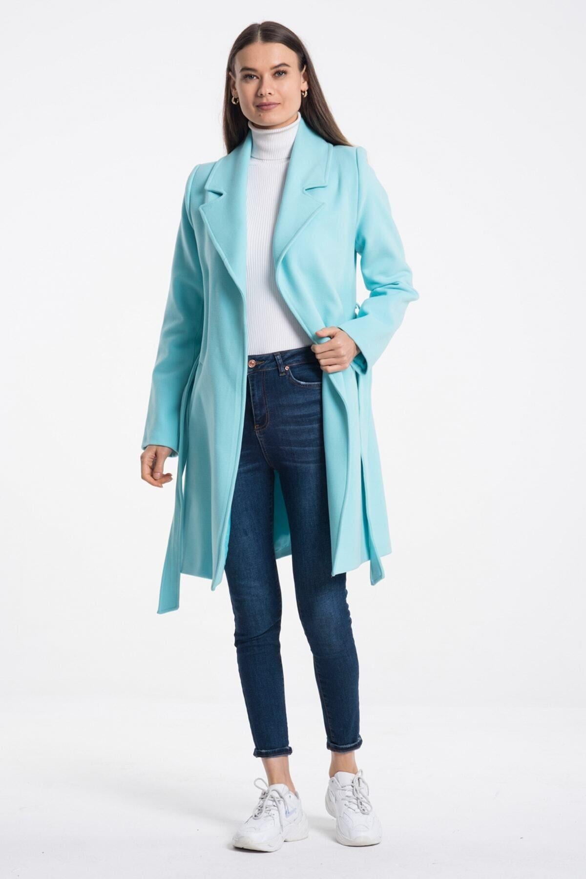 Wholesale Women's Light Turquoise Coat