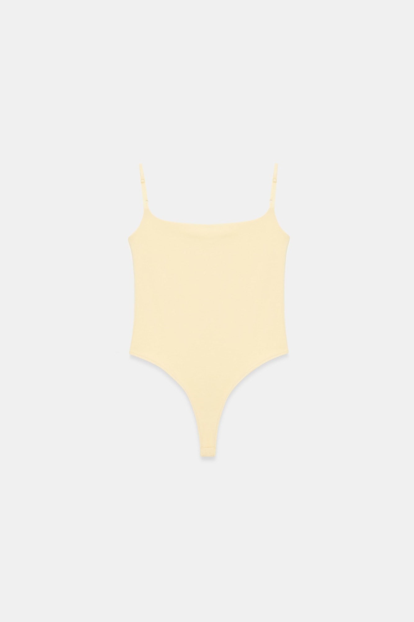 Wholesale Women's Light Yellow Strappy Bodysuit 0431-21216