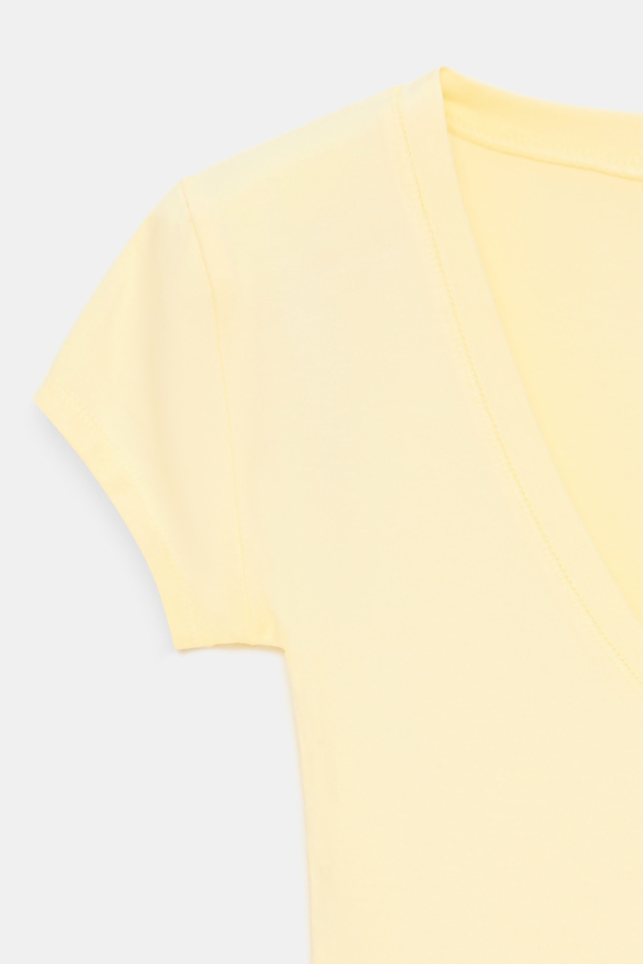 Wholesale Women's Light Yellow Supima Cotton V-Neck Tee 0431-32799
