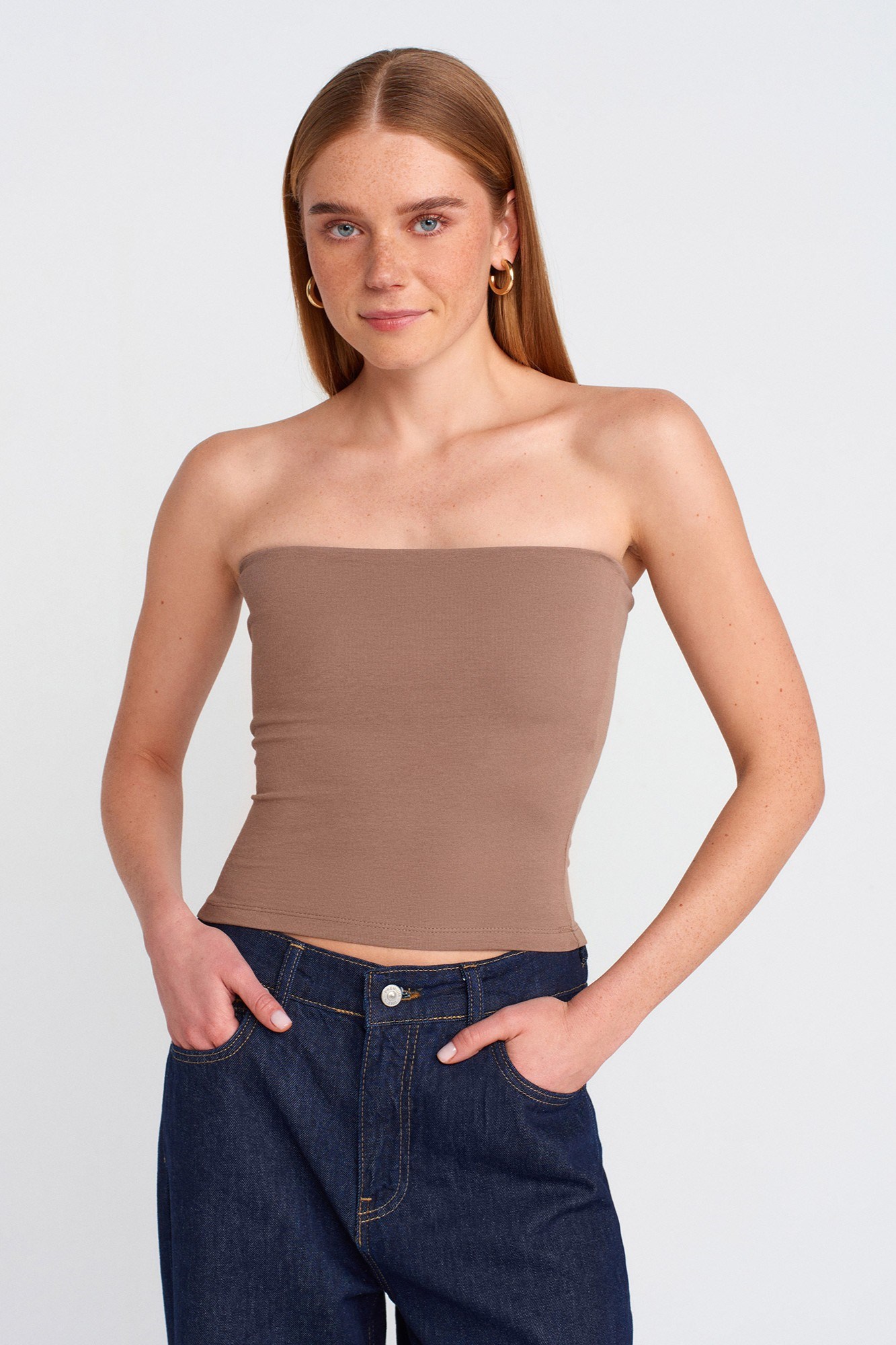 Wholesale Women's Mink Bandeau Top 0431-20659