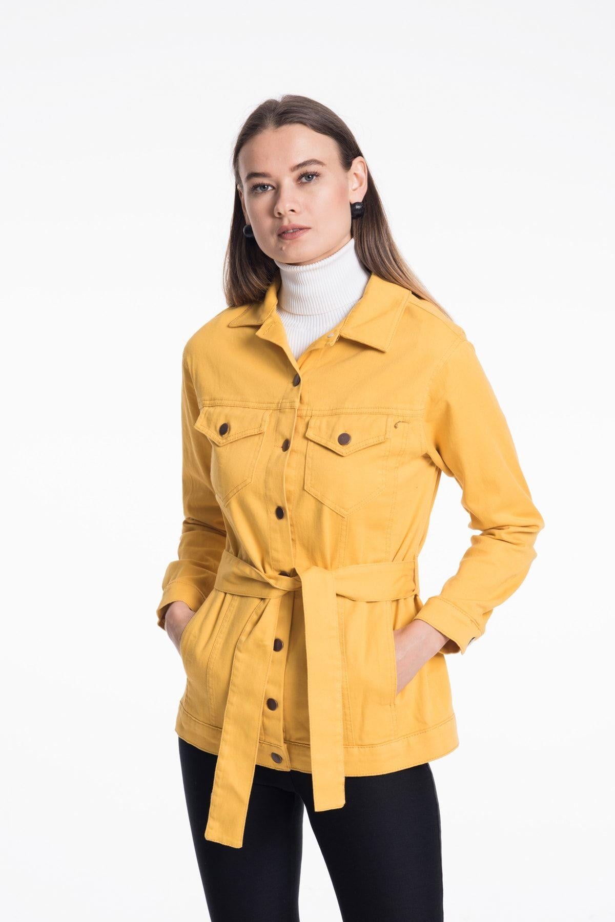 Wholesale Women's Mustard Gabardine Jacket