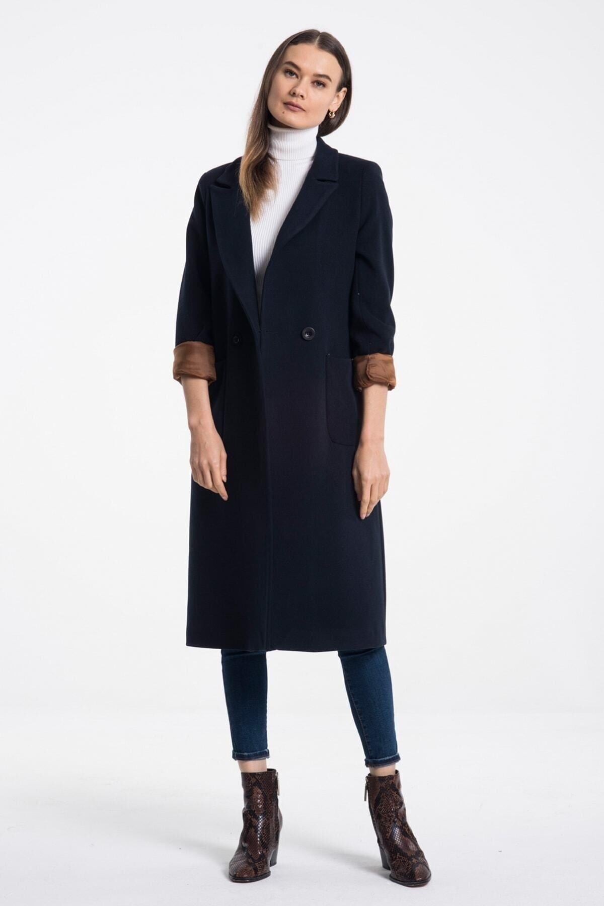 Wholesale Women's Navy Blue Coat