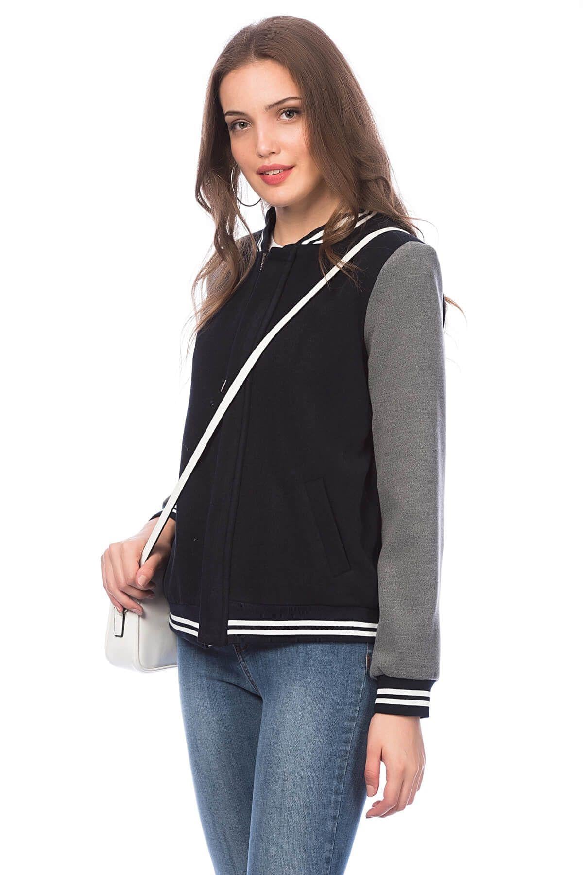 Wholesale Women's Navy Grey Jacket