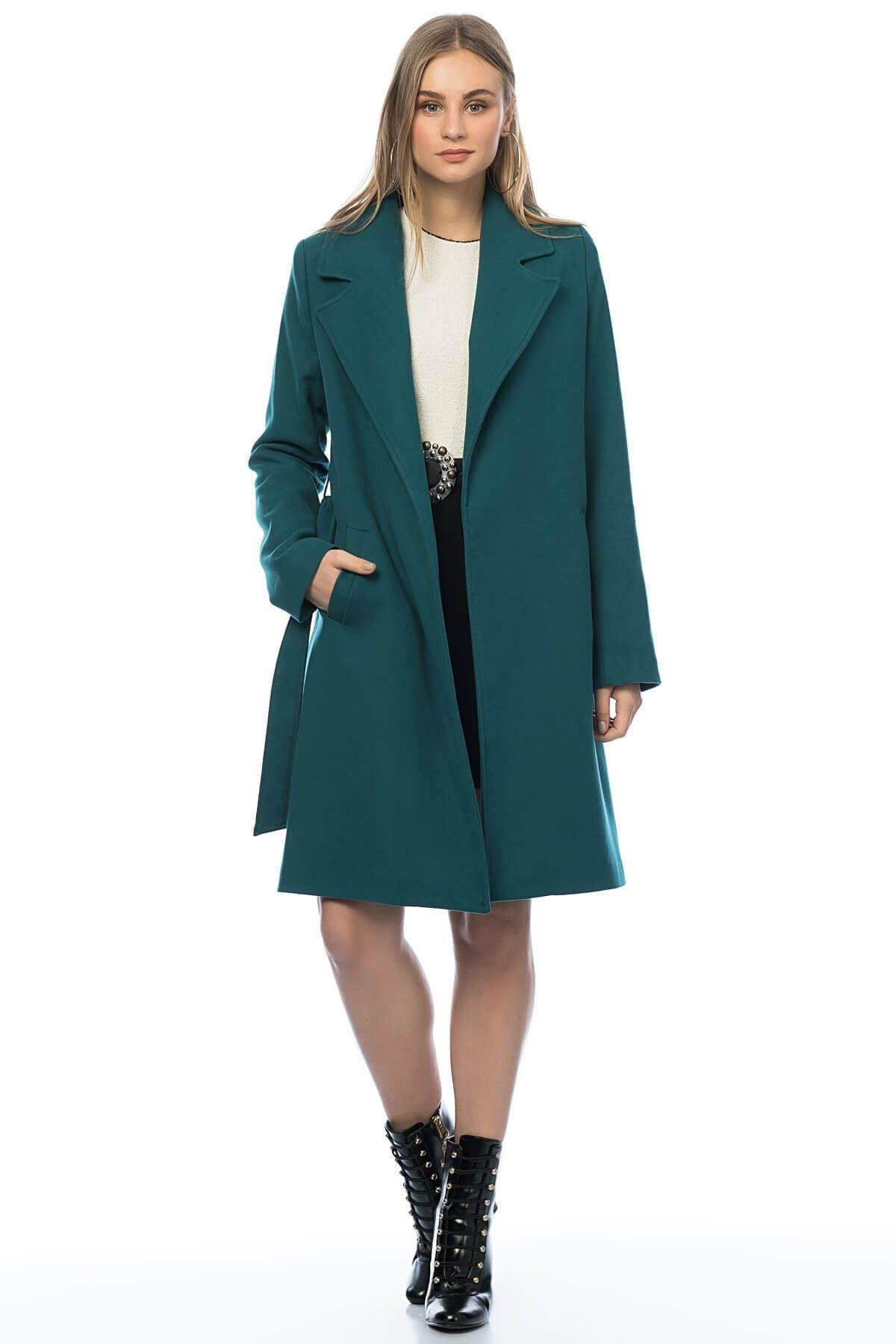 Wholesale Women's Petrol Green Coat