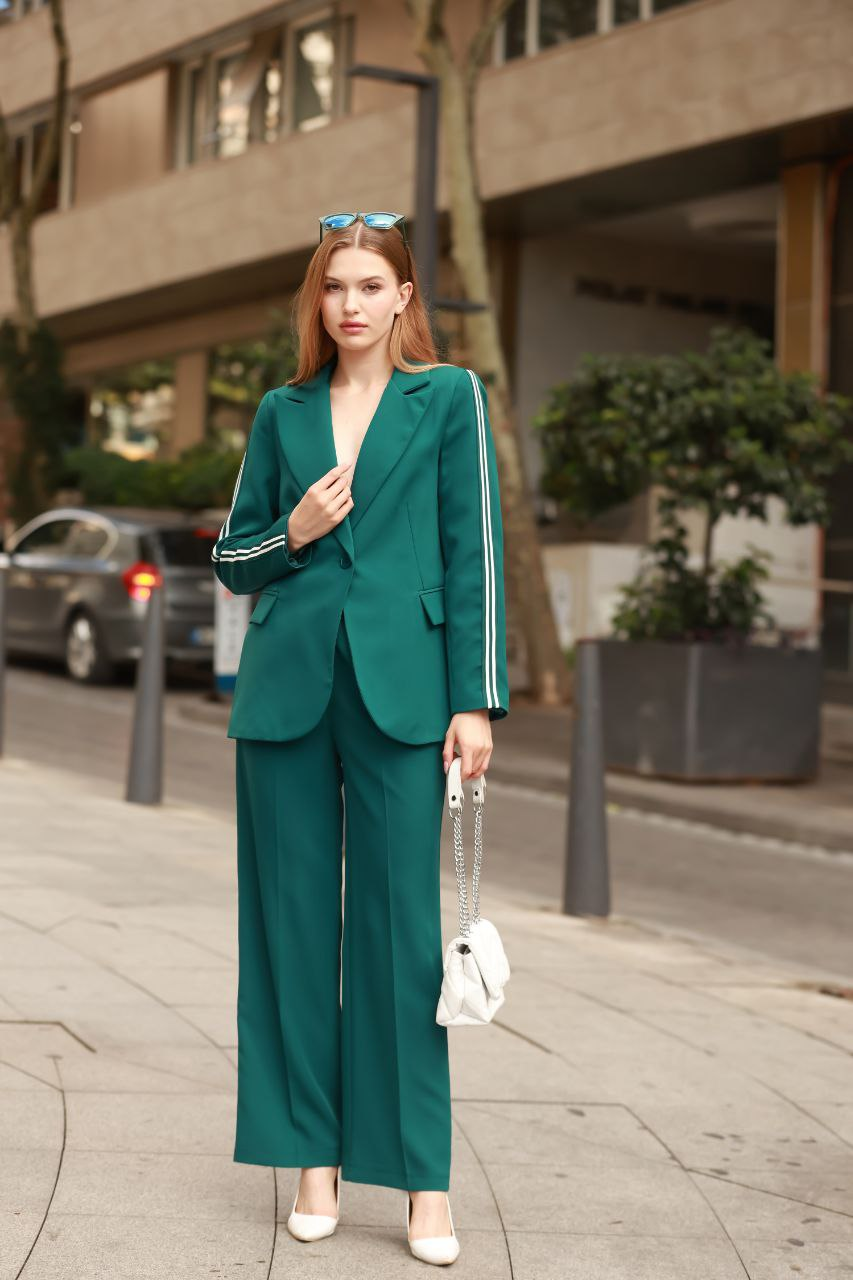 Wholesale Women's Petrol Two-Piece Suit  0043-7005