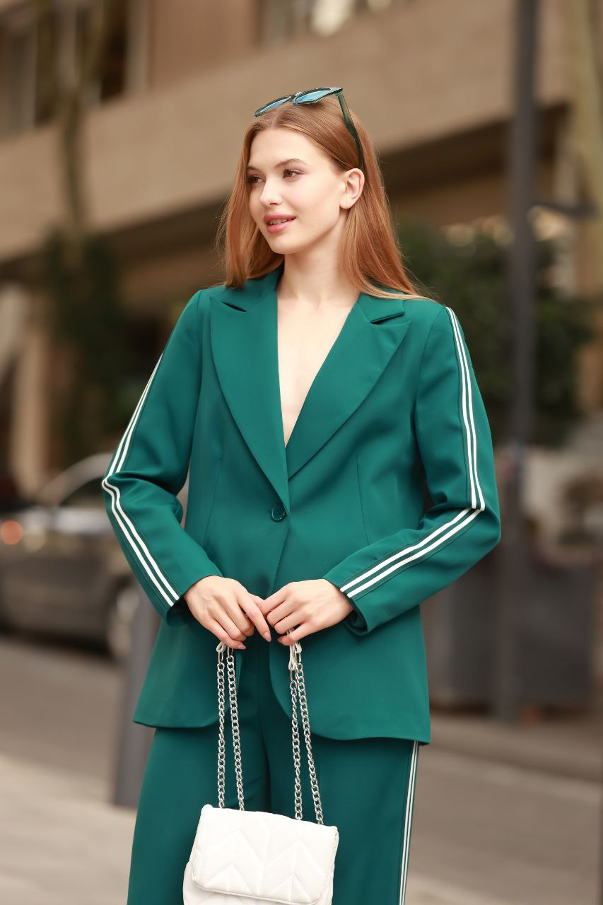 Wholesale Women's Petrol Two-Piece Suit  0043-7005