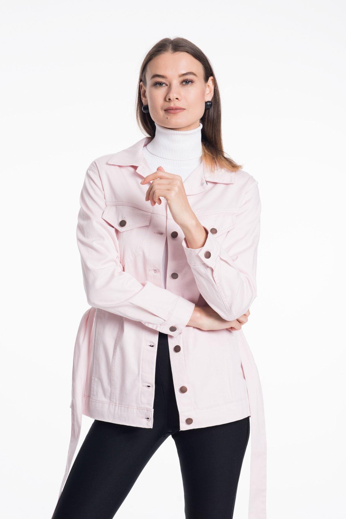 Wholesale Women's Pink Gabardine Jacket