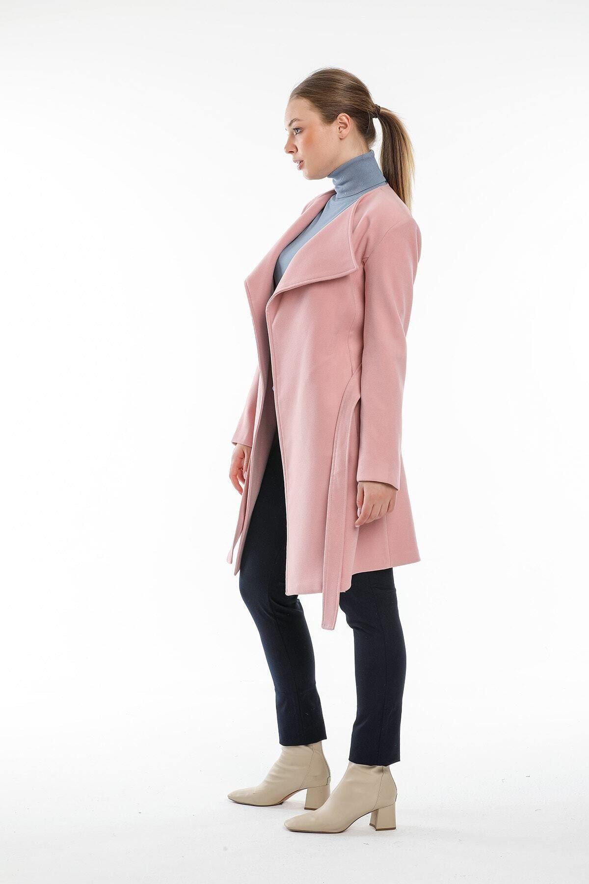 Wholesale Women's Pink Shawl Collar Coat