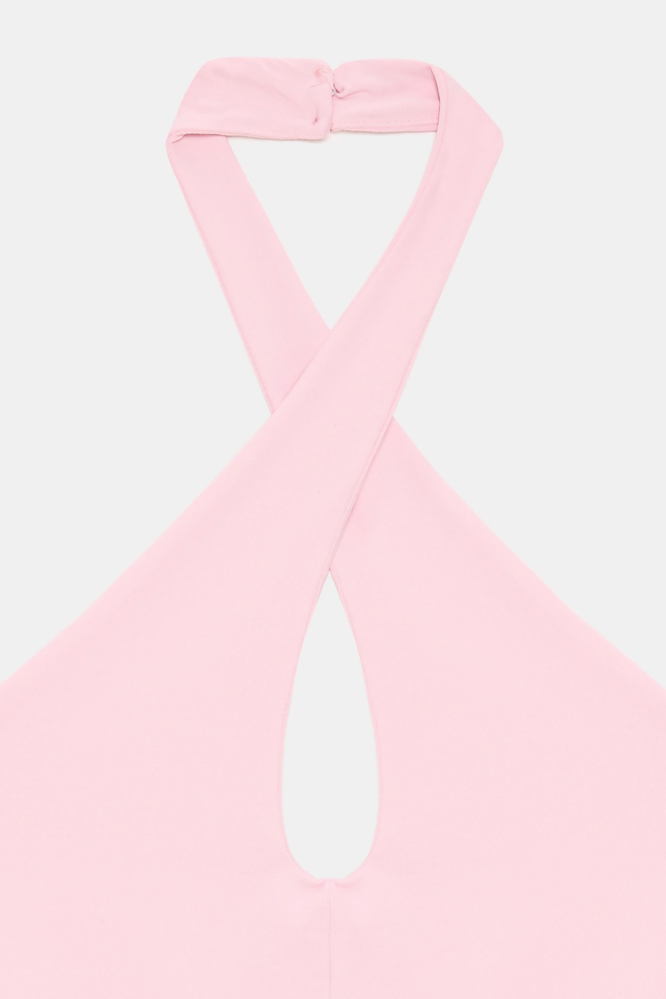 Wholesale Women's Powder Pink Cross-Front Halter Top 0431-21267