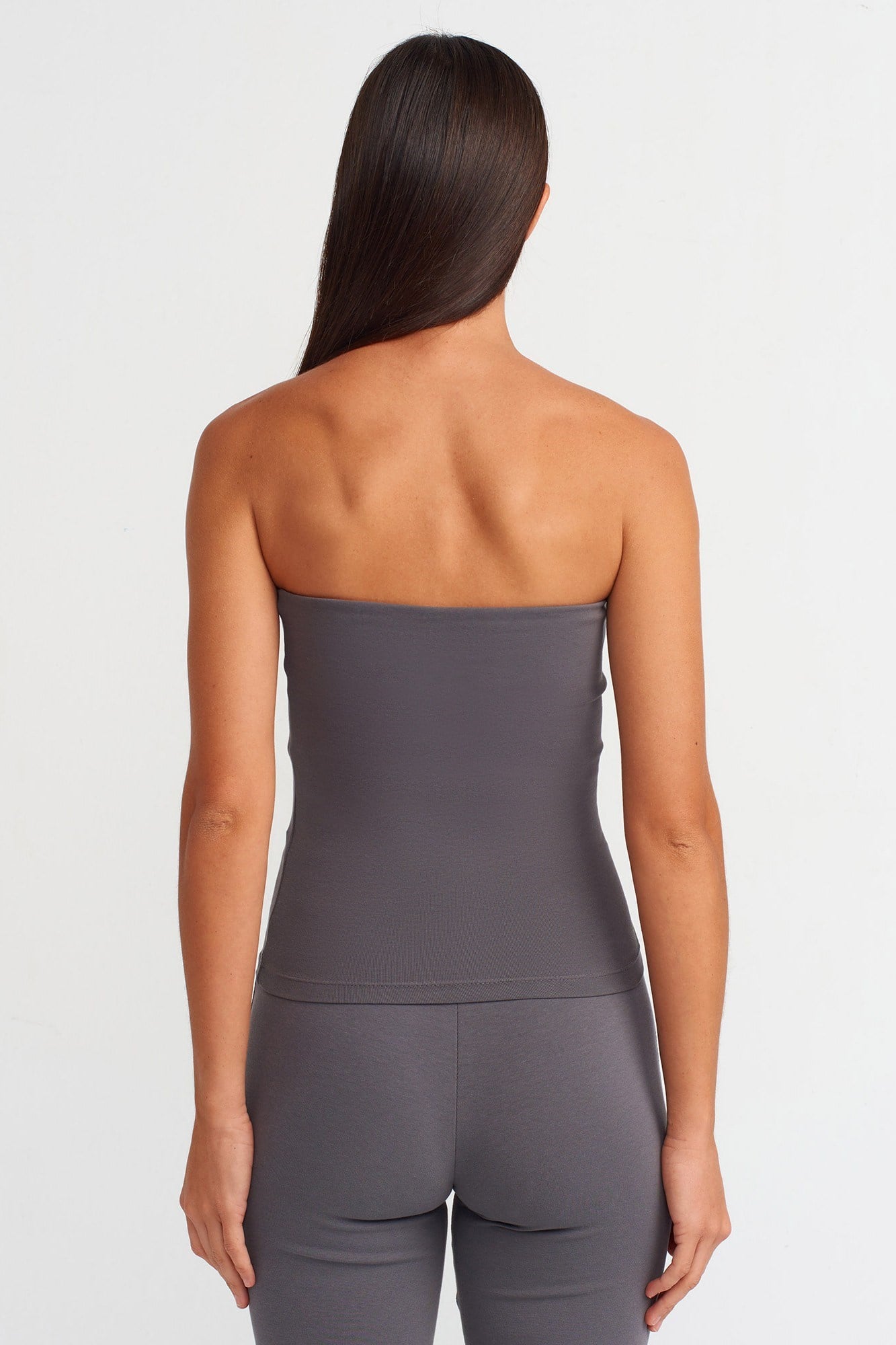 Wholesale Women's Smoke Gray Bandeau Top 0431-20659
