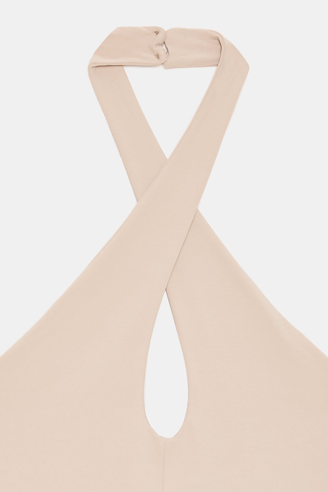Wholesale Women's Stone Beige Cross-Front Halter Top 0431-21267