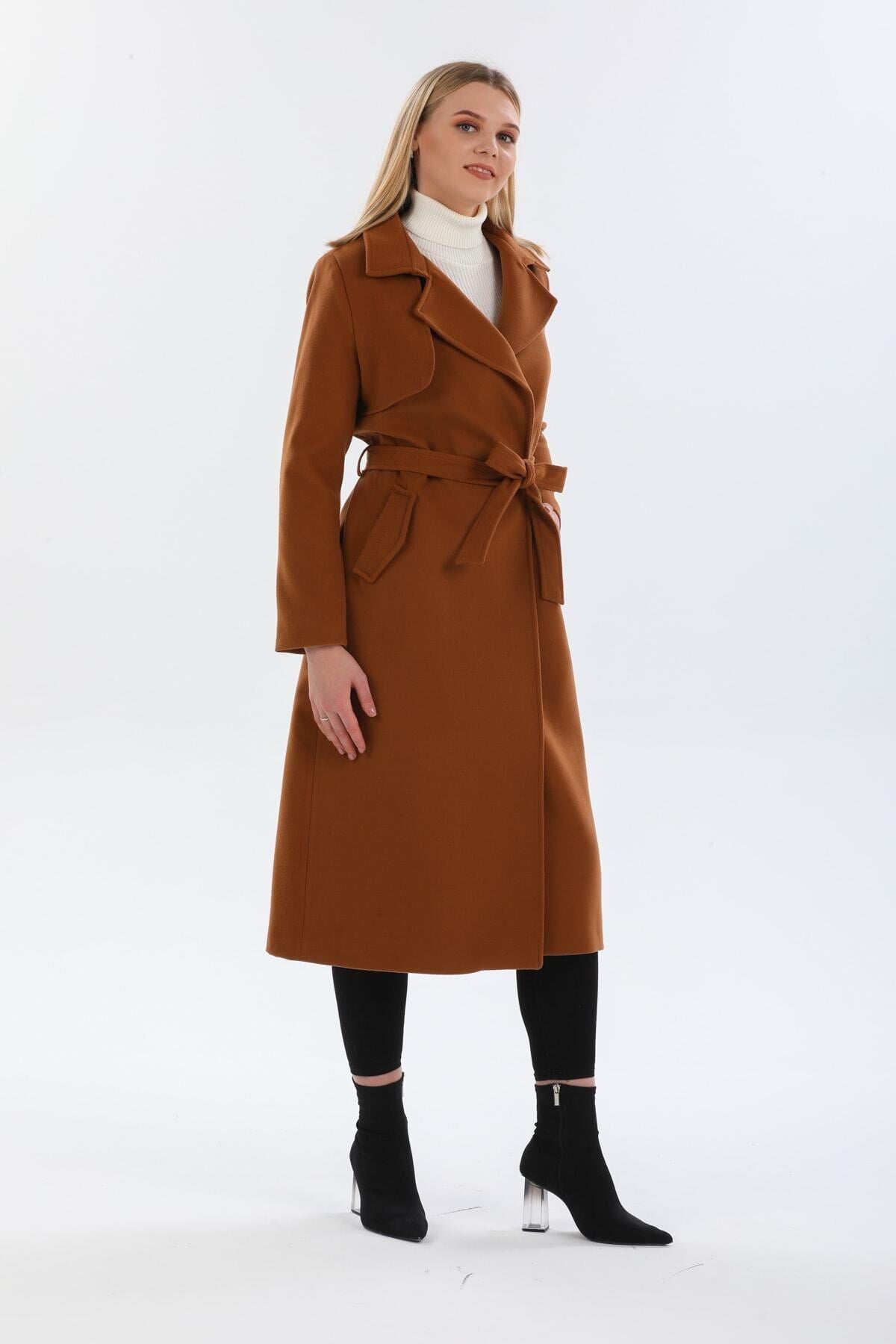 Wholesale Women's Tan Coffee Windproof Coat