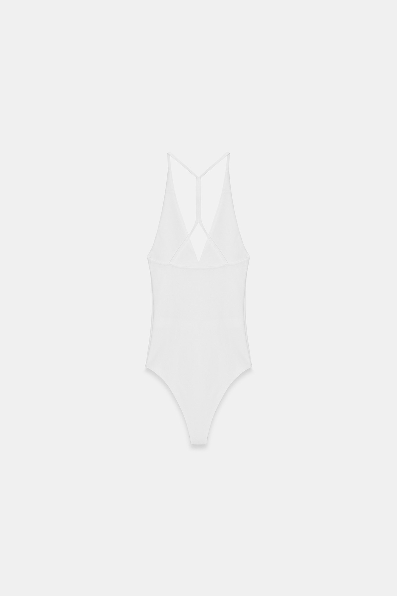 Wholesale Women's White Cross-Back Cotton Bodysuit 0431-21175