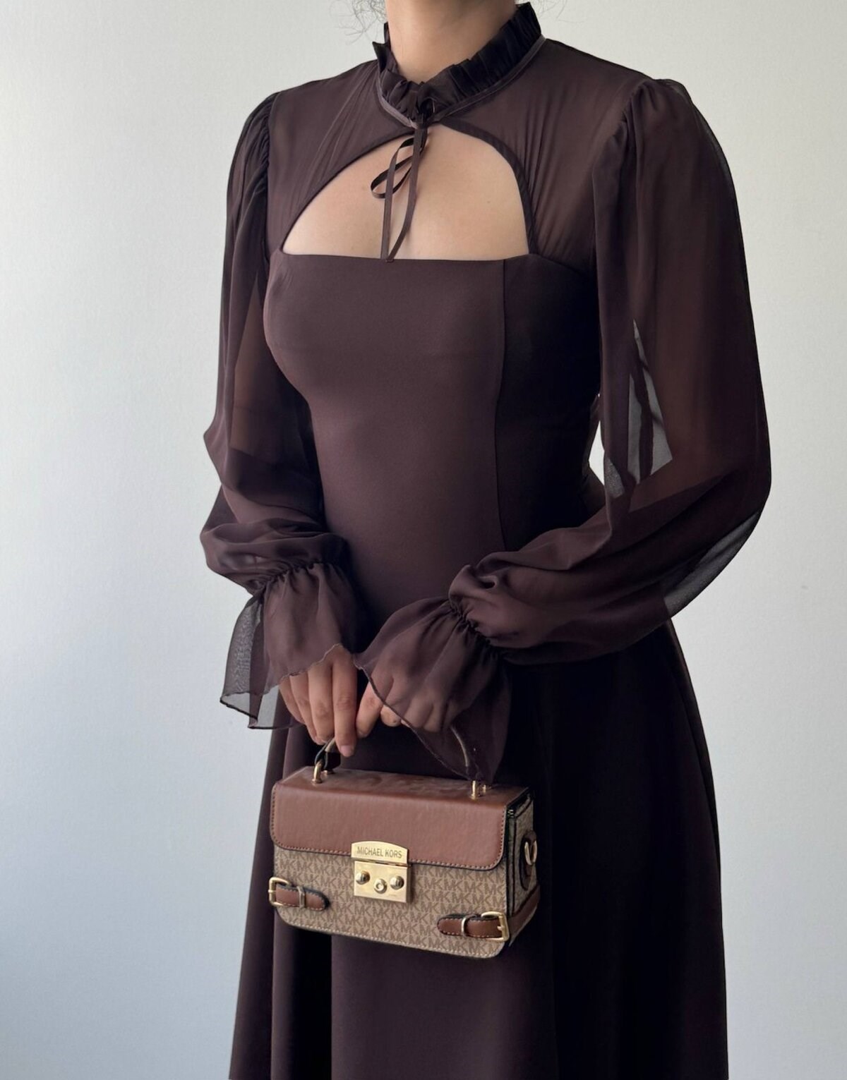Wome Cape-Detail Dress