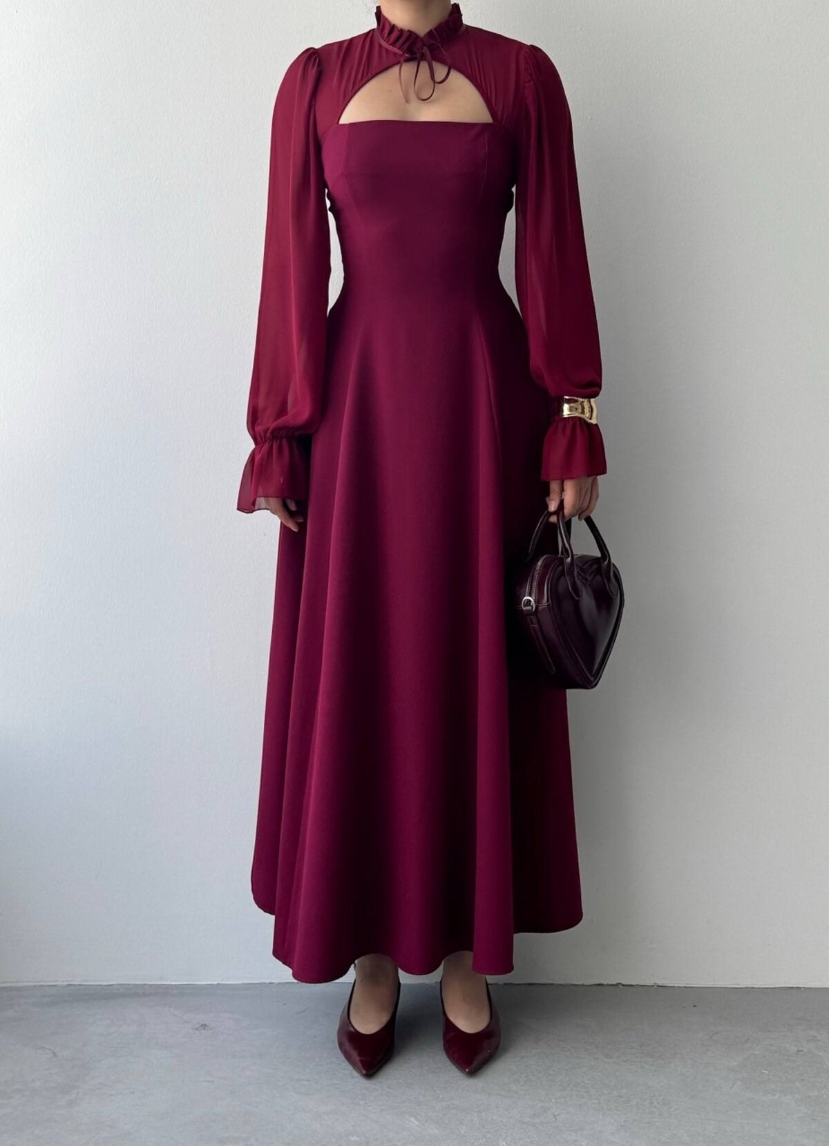 Wome Cape-Detail Dress