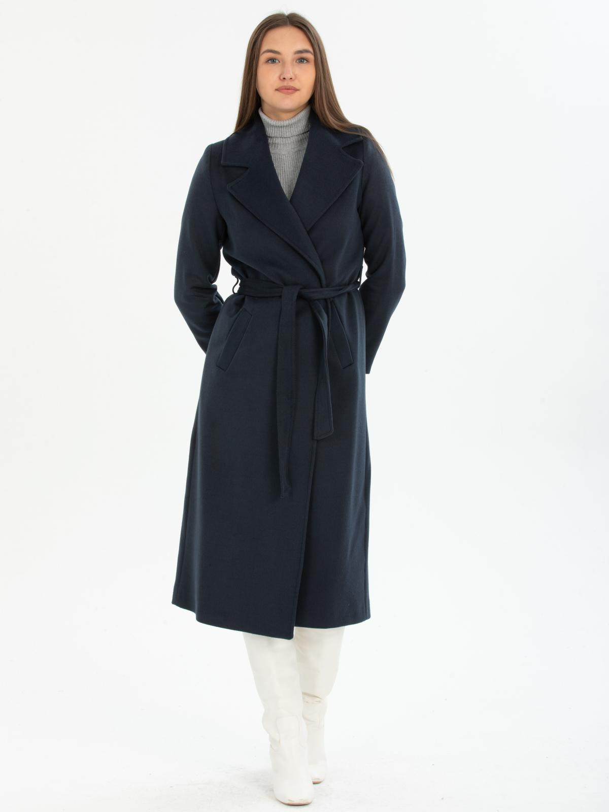 Women coat with belt wholesale Dark Navy color