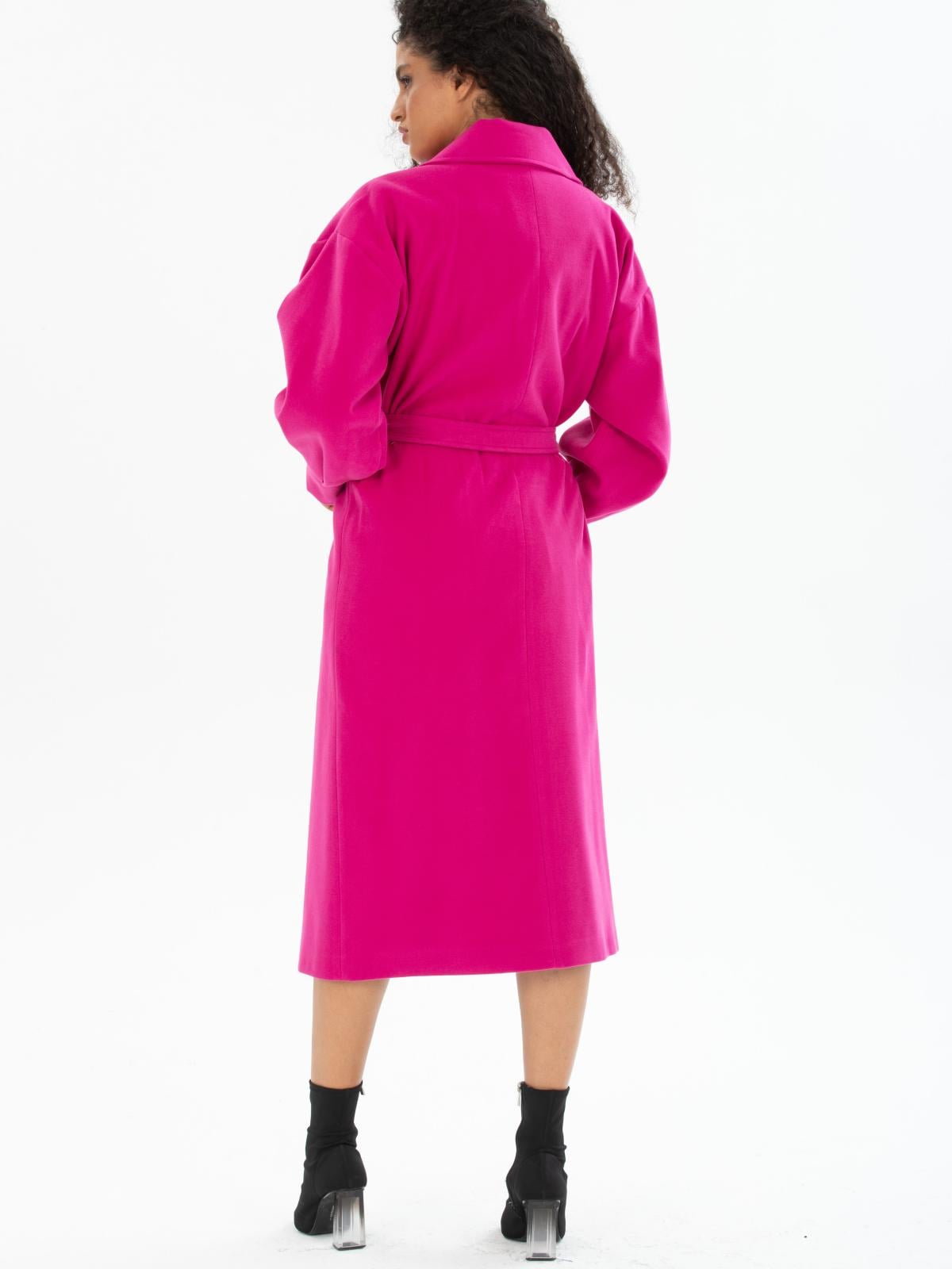 Women coat with belt wholesale Fucshia color 670479