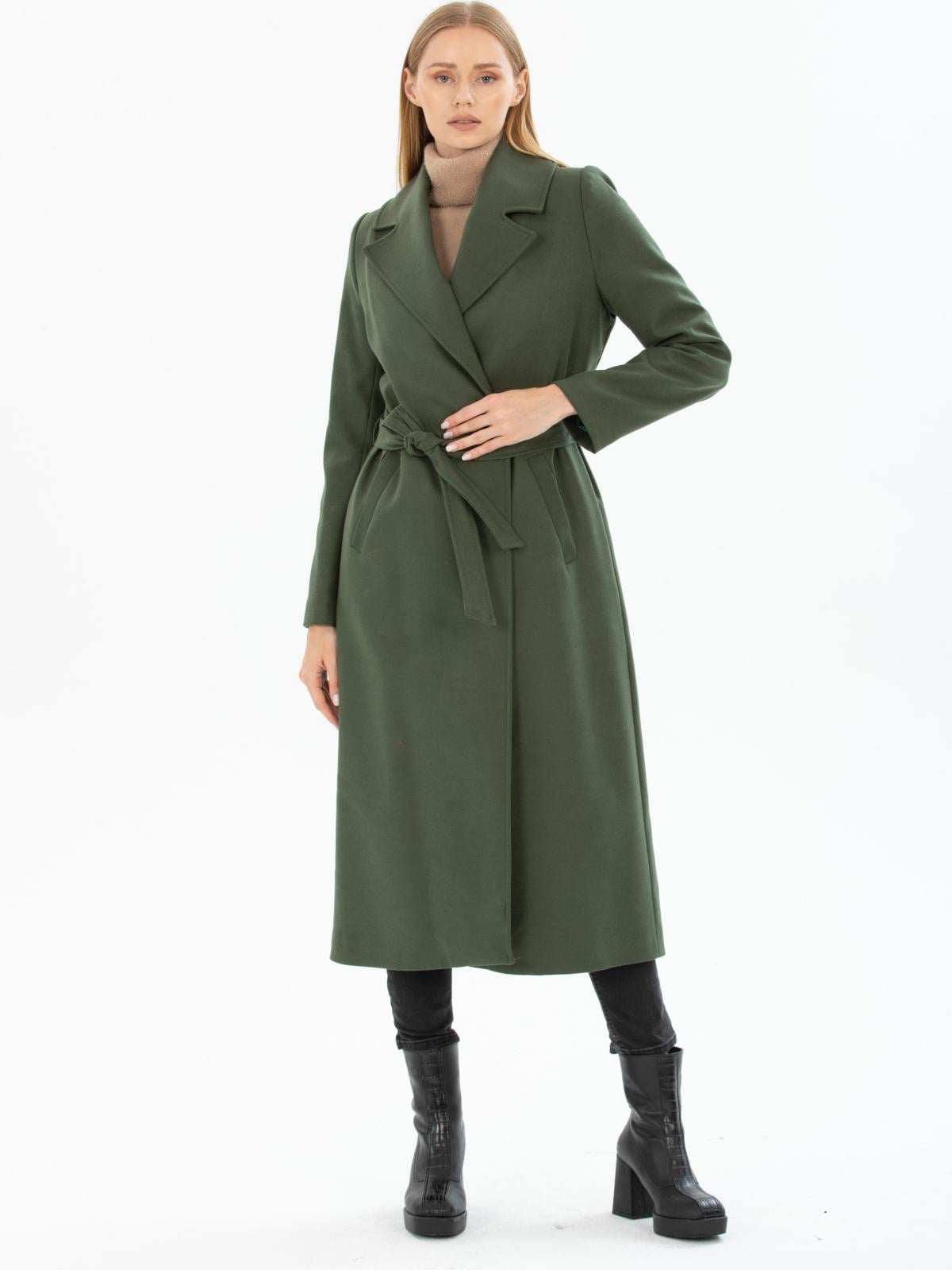 Women coat with belt wholesale Khaki color 670419