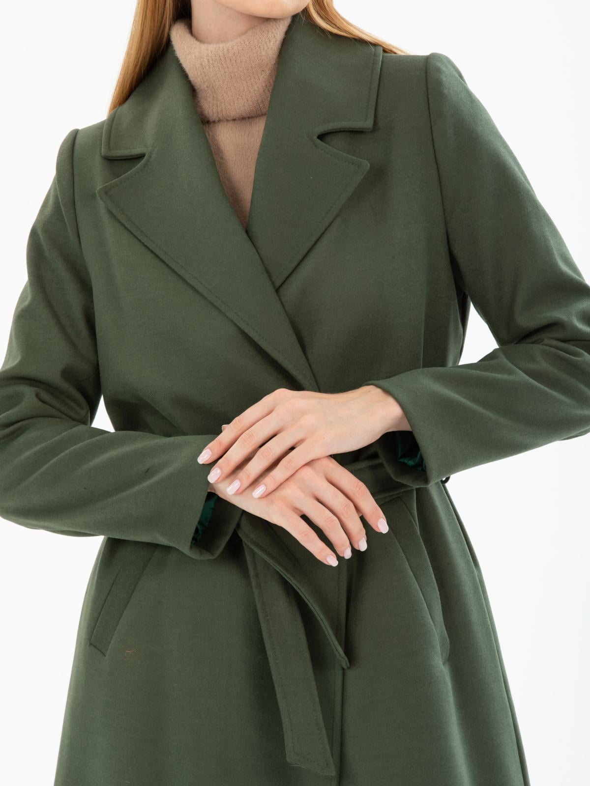 Women coat with belt wholesale Khaki color 670419