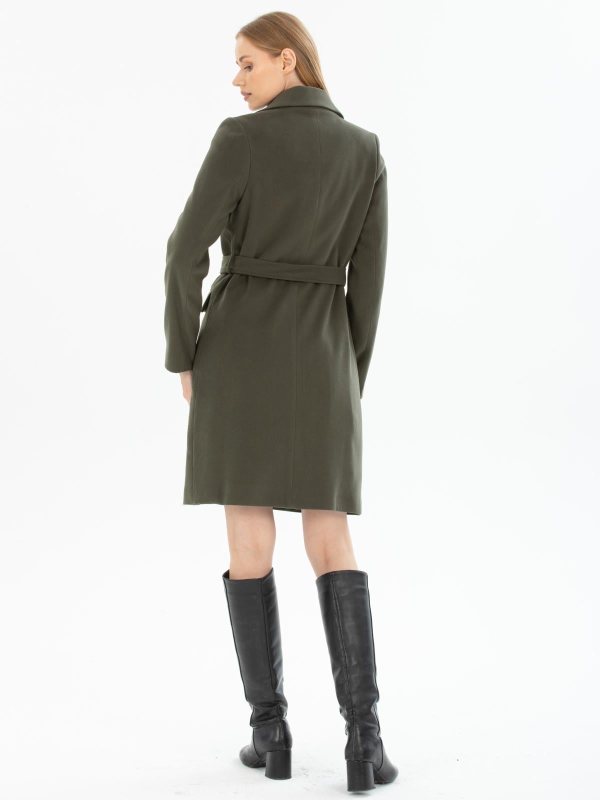 Women coat with belt wholesale Khaki color 670508