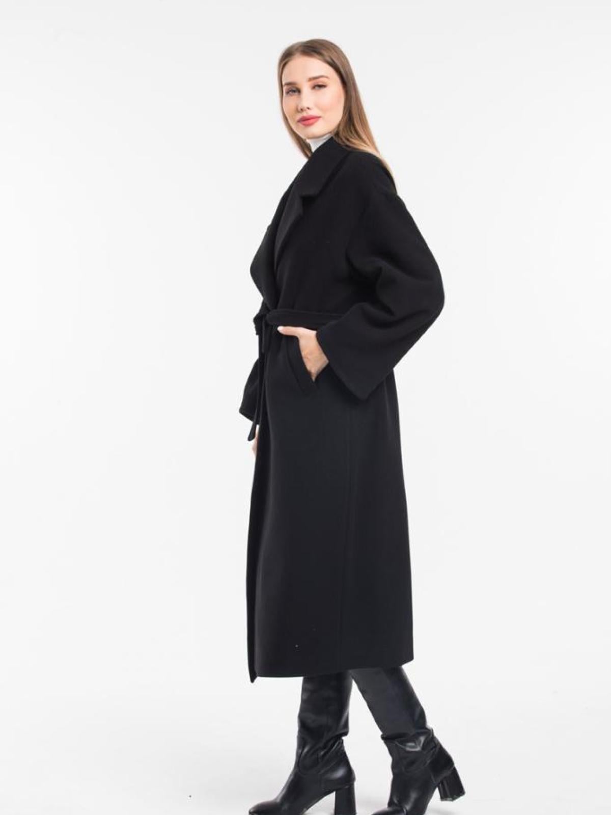 Women coat with belt wholesale Navy color 669364