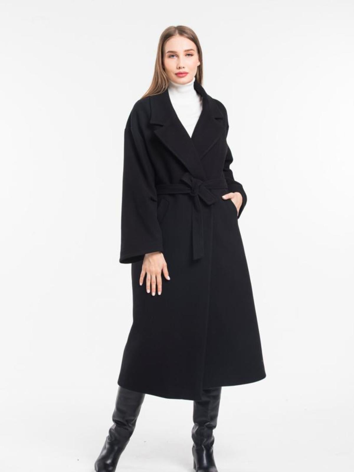 Women coat with belt wholesale Navy color 669364