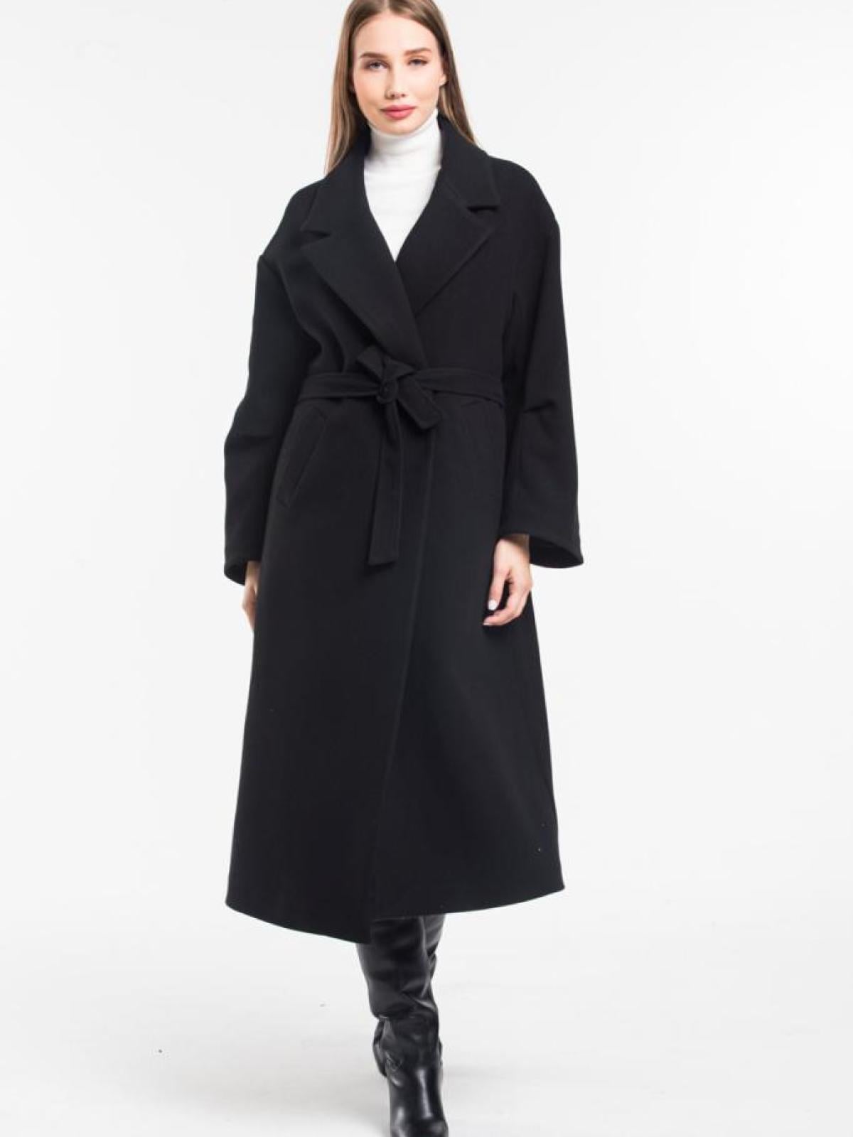 Women coat with belt wholesale Navy color 669364