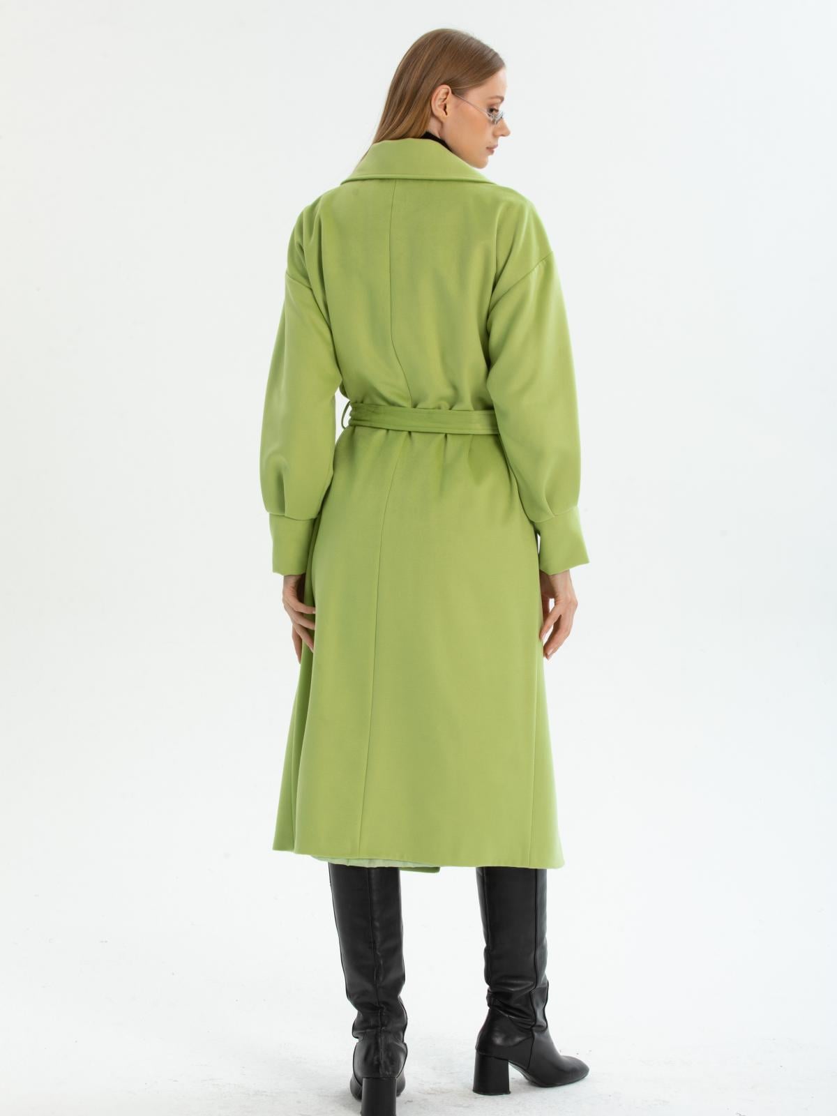 Women coat with belt wholesale Pistachio color