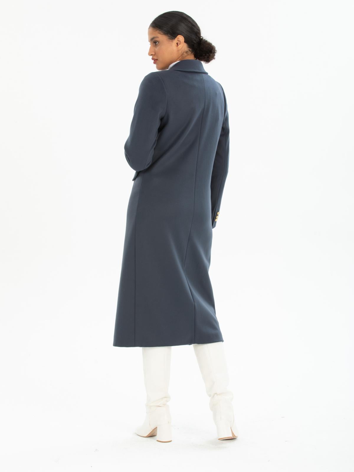 Women four-button coat wholesale Anthracite color 670450