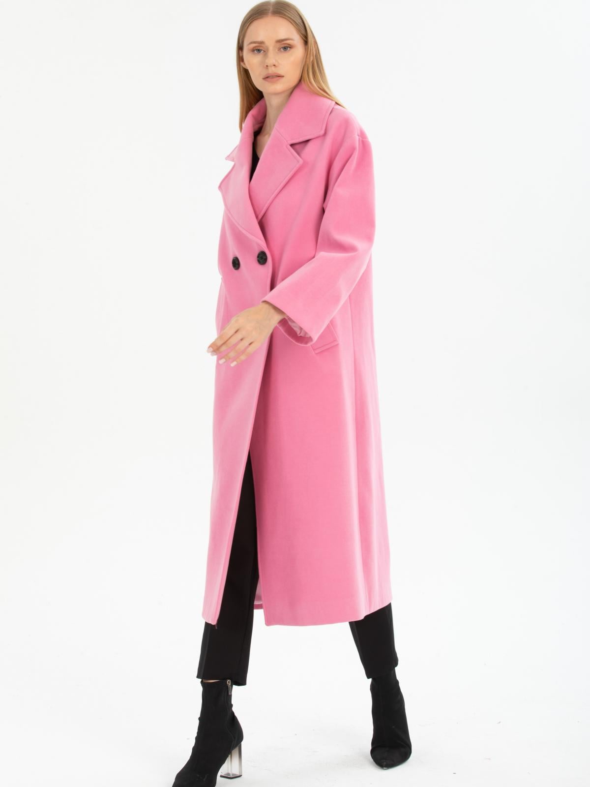 Women four-button coat wholesale Babay Pink color
