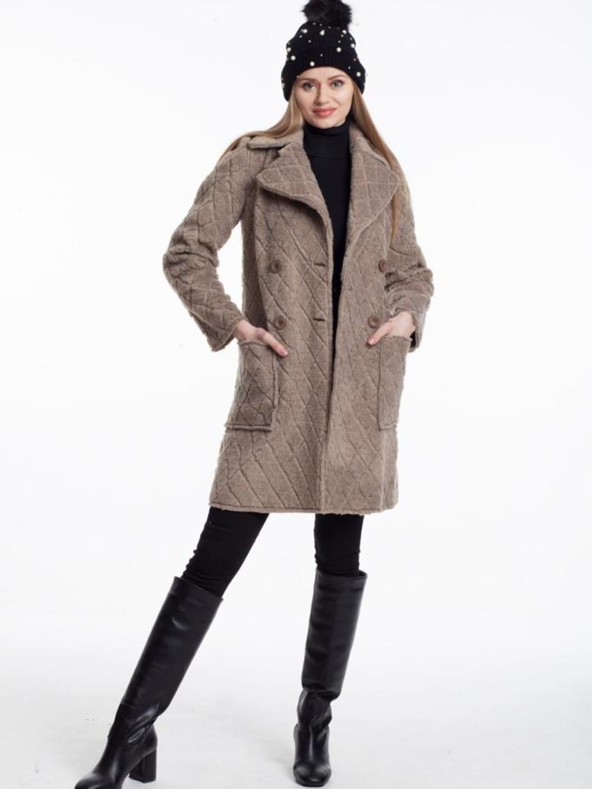 Women four-button coat wholesale Beige color 669356