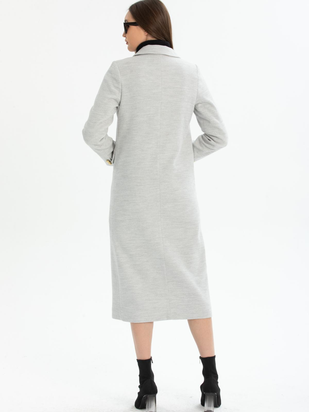 Women four-button coat wholesale Light Gray color
