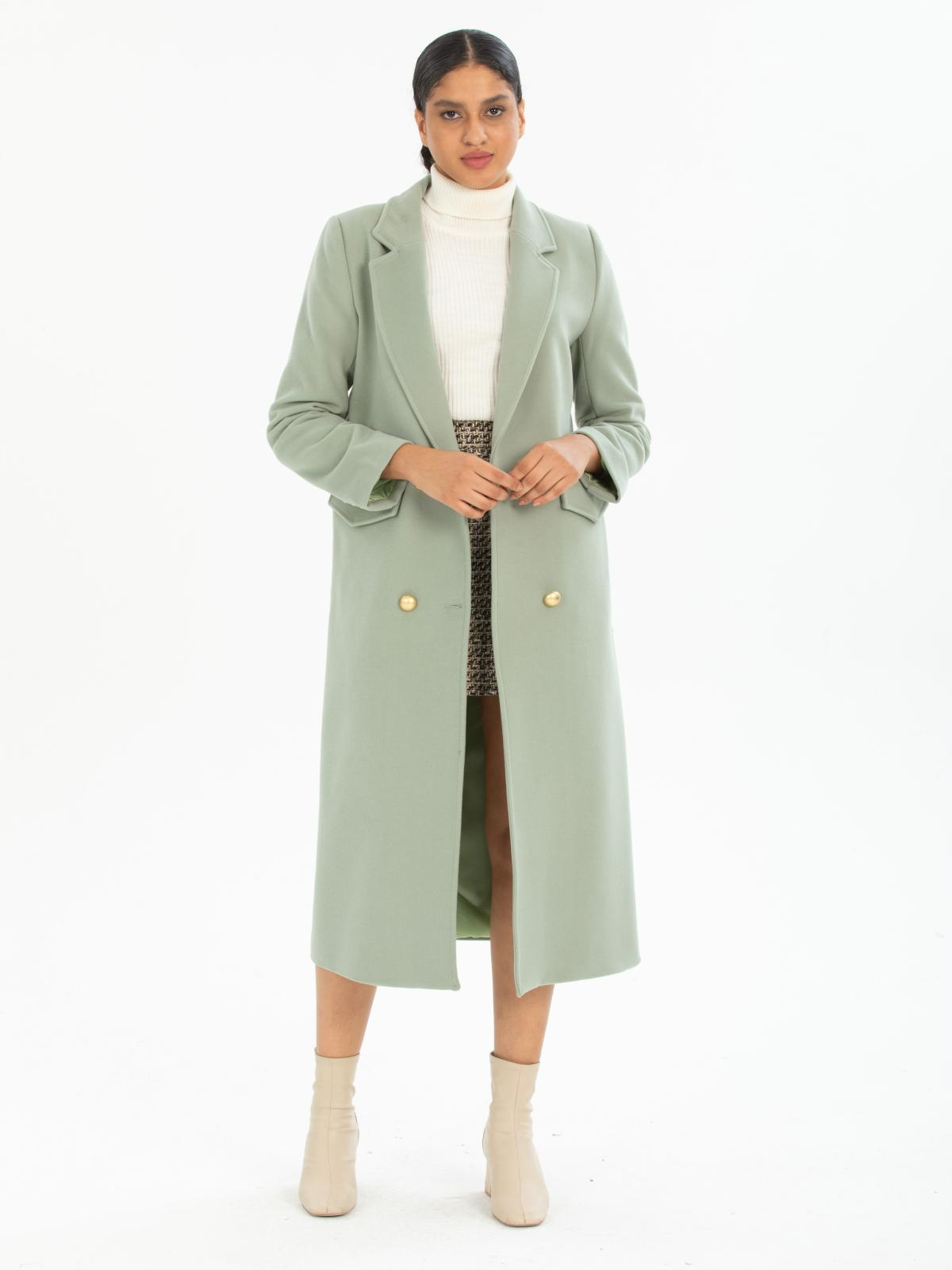 Women four-button coat wholesale Menthol color
