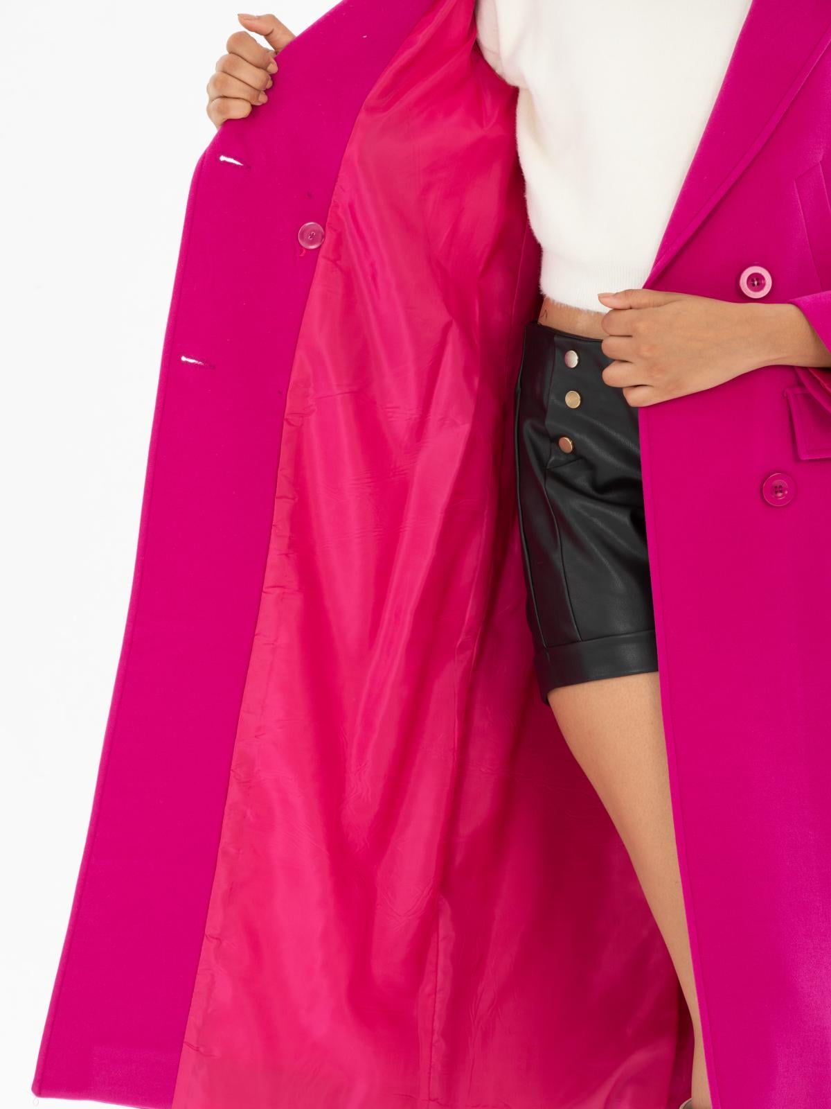Women four-buttons coat wholesale Fuchsia color