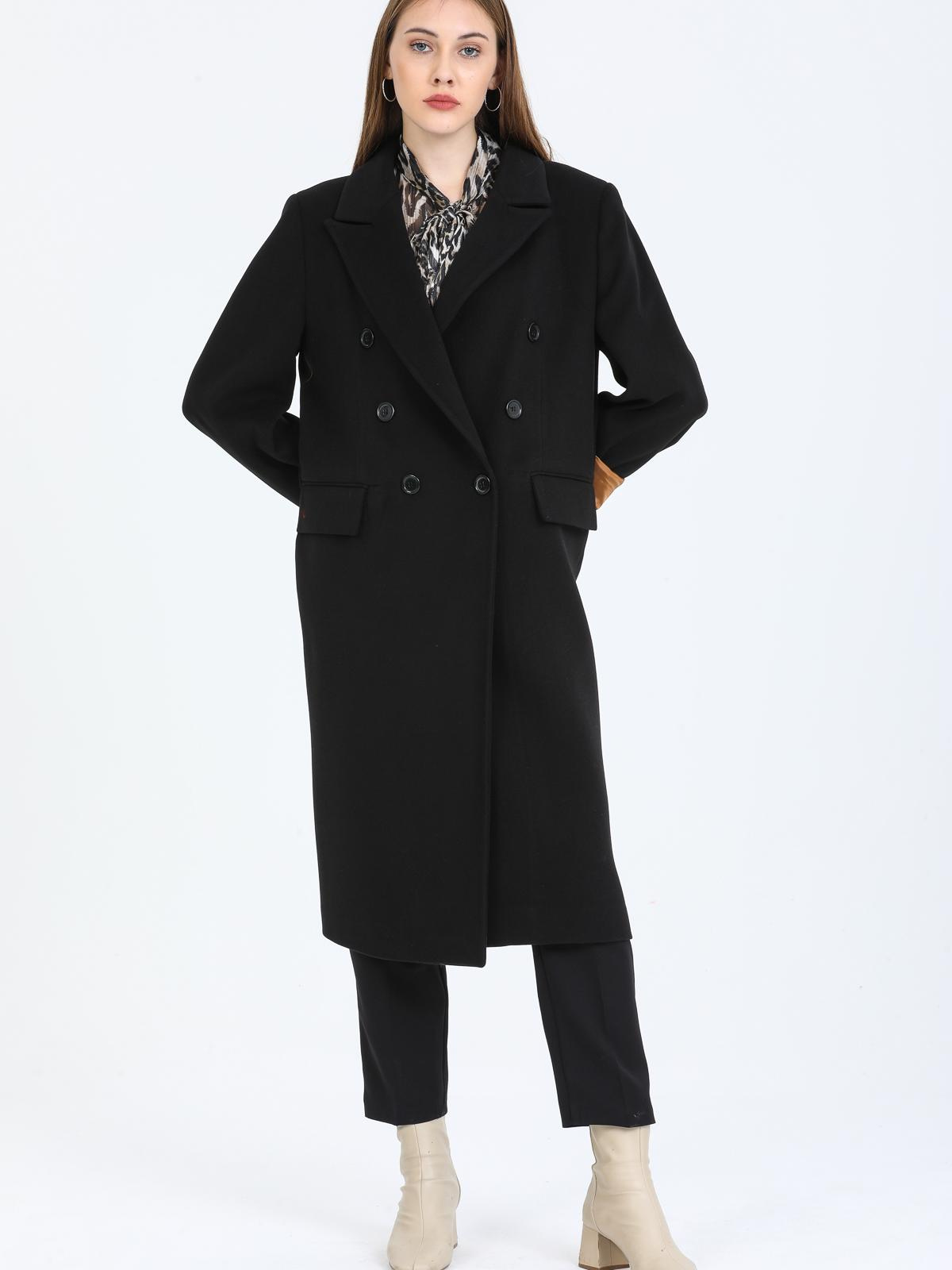 Women Six-Button Coat Wholesale Black Color